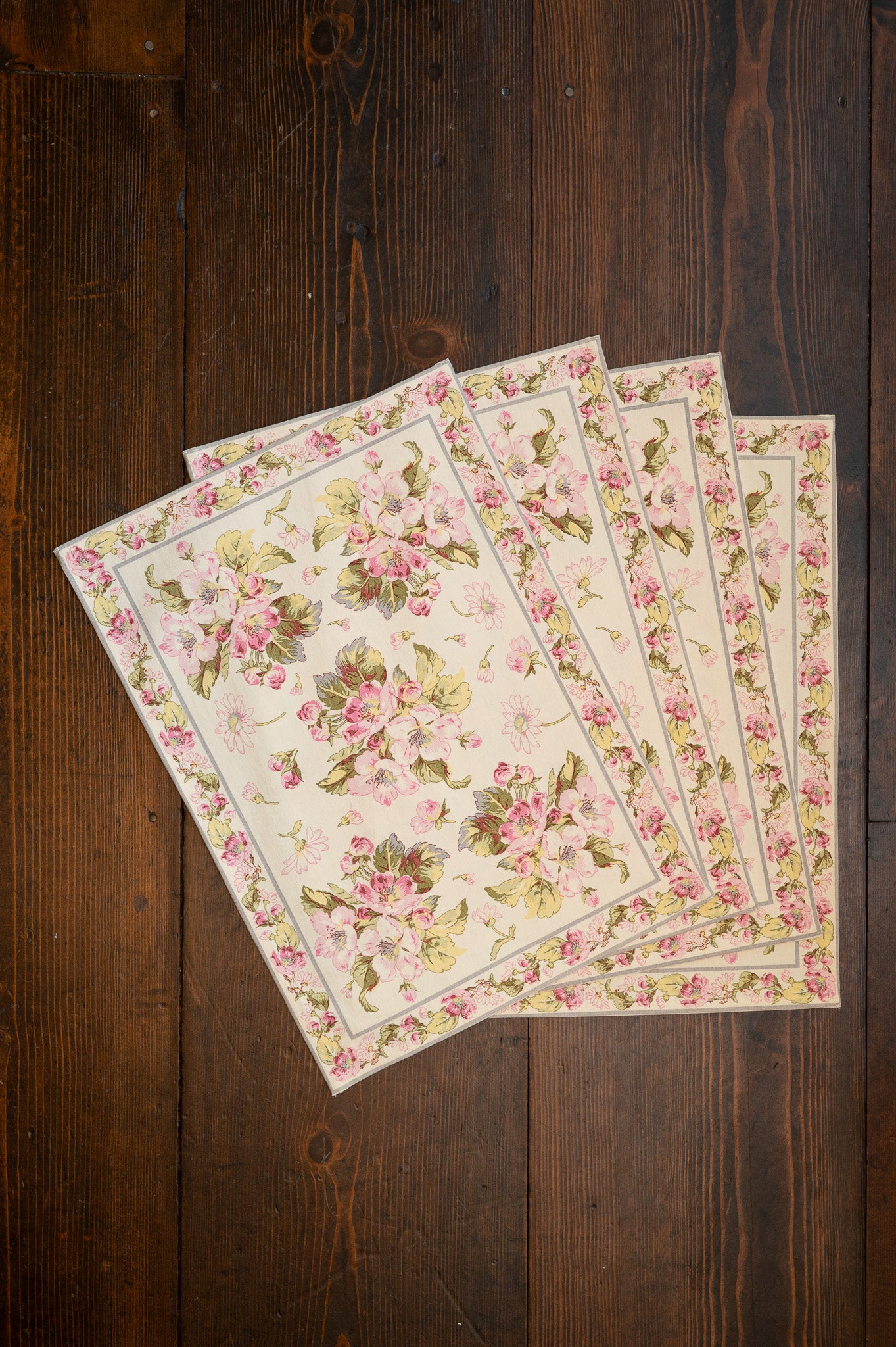 Apple Blossom Placemats, Set of 4