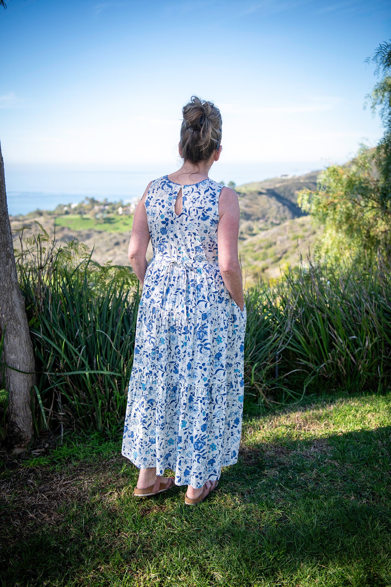 Beach Haven Dress in Porcelain Floral