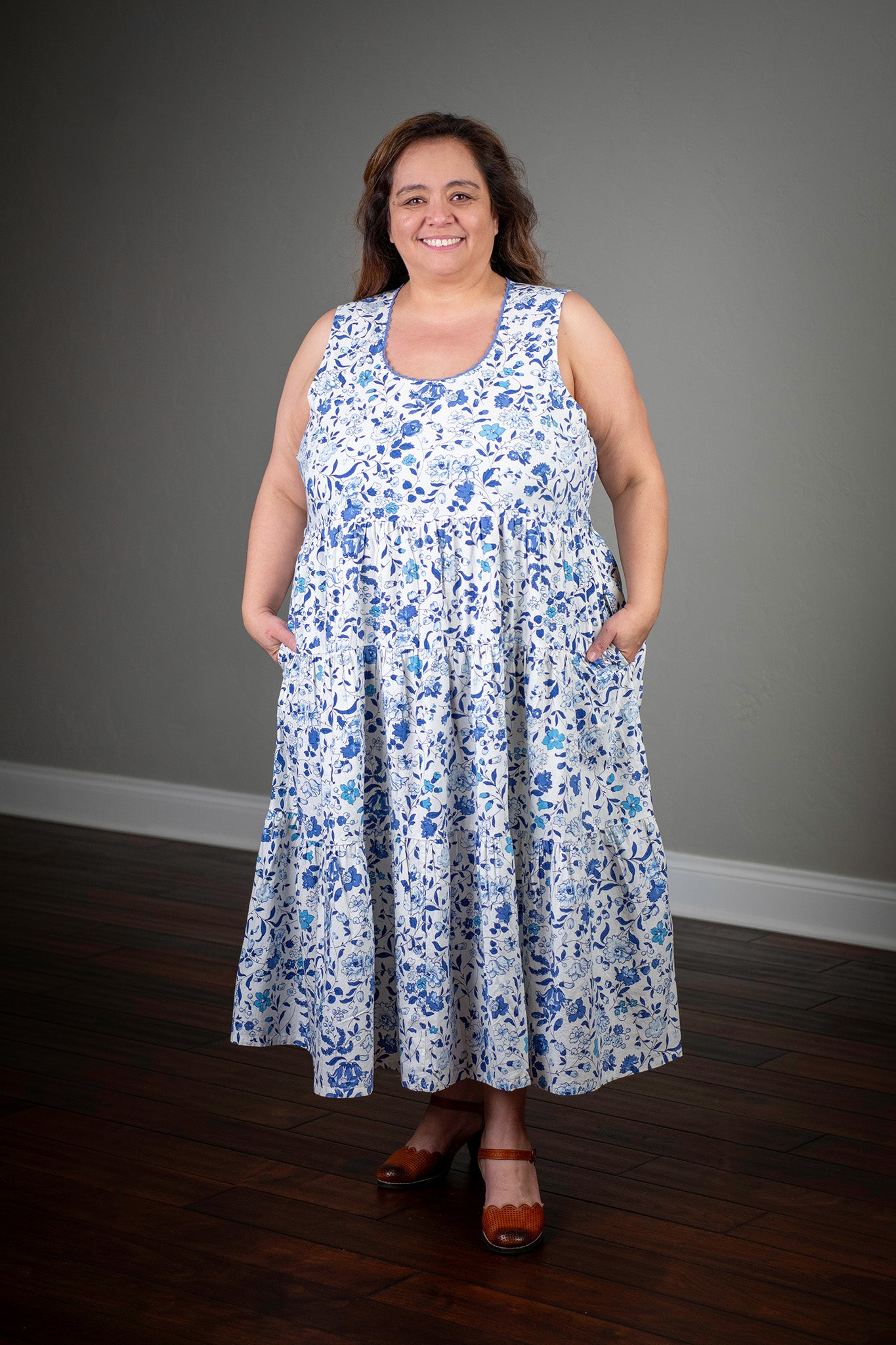 Beach Haven Dress in Porcelain Floral
