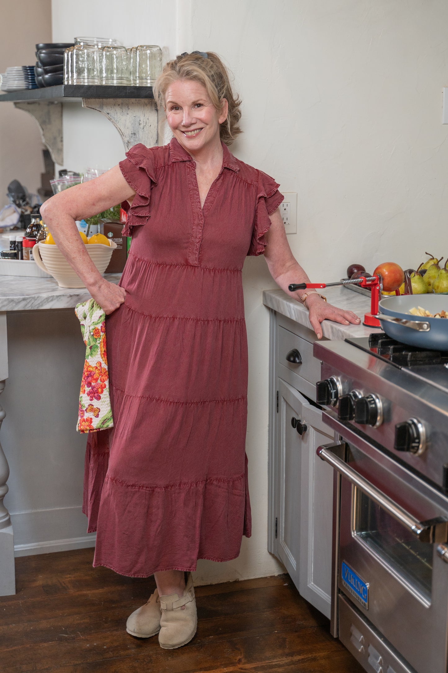 The Cecelia Dress in Wine