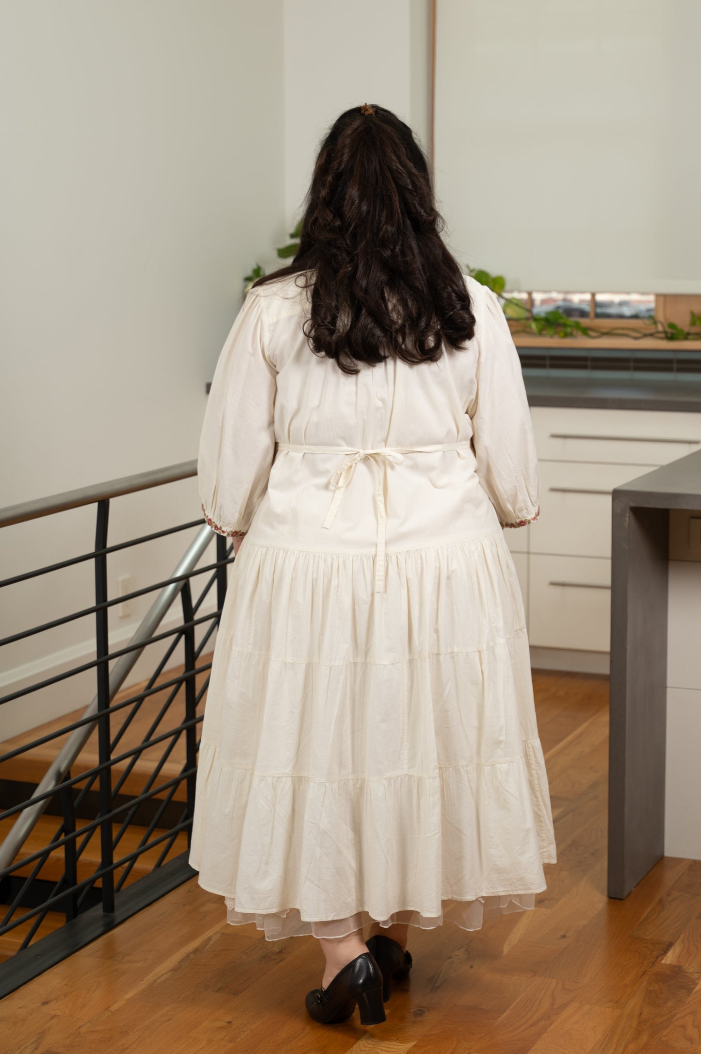 Cecelia Long Sleeve Dress in Ivory