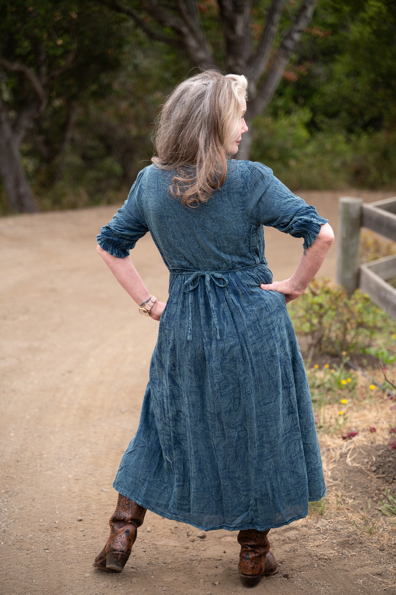 Celeste Dress in Dark Blue