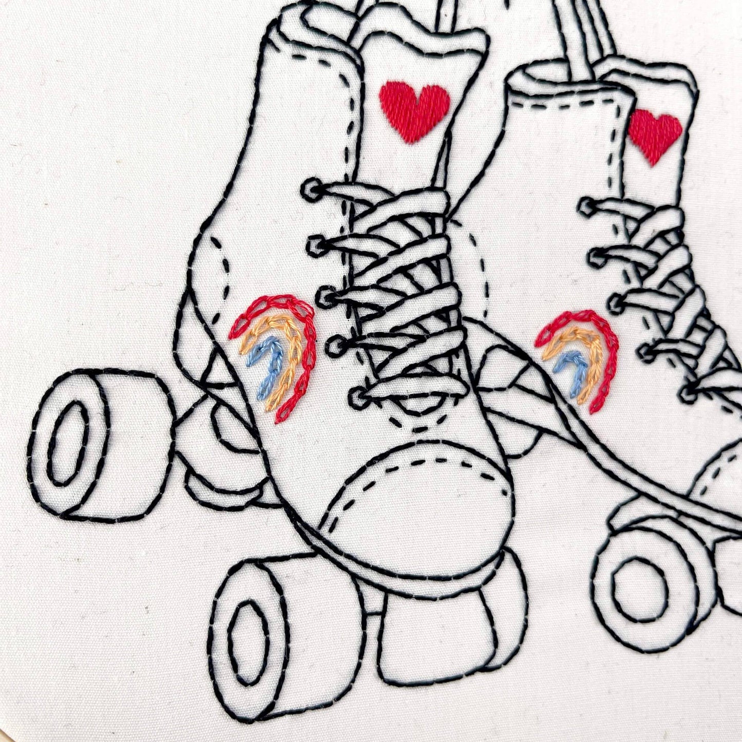 Just Roll with It, Roller Skate 8" Embroidery Kit