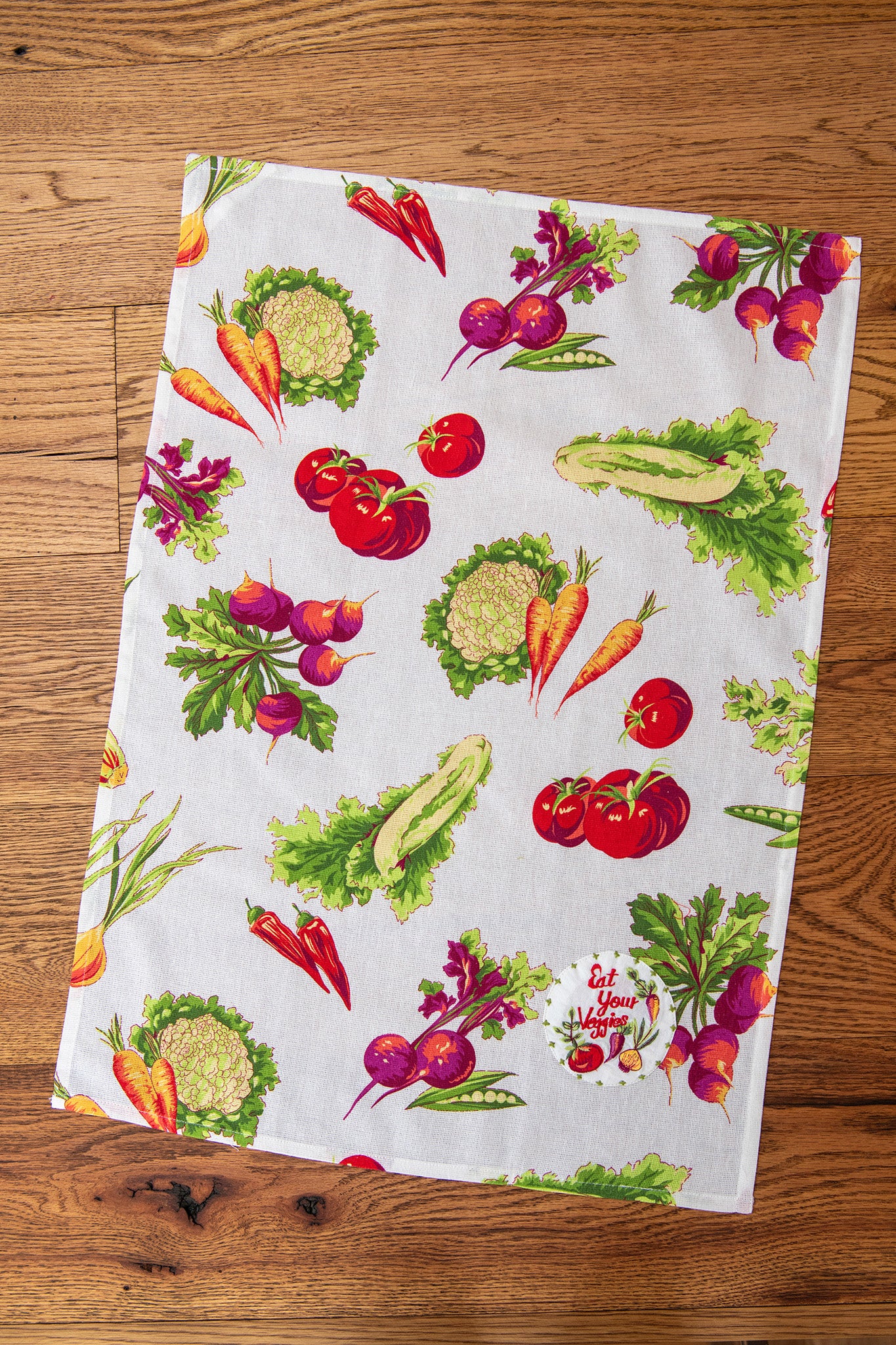 Farm Fresh Embroidered Tea Towels, Set of 2