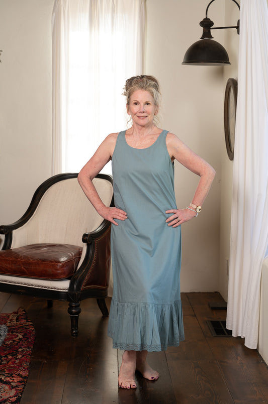 The Eden Slip in Teal (scoop neck)