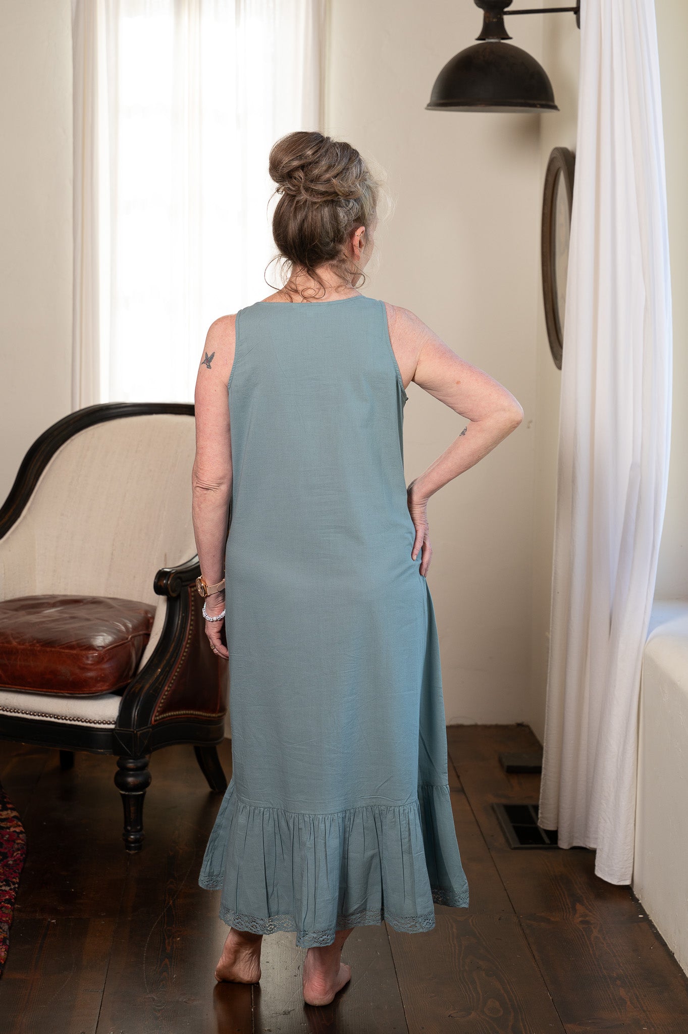 The Eden Slip in Teal (scoop neck)