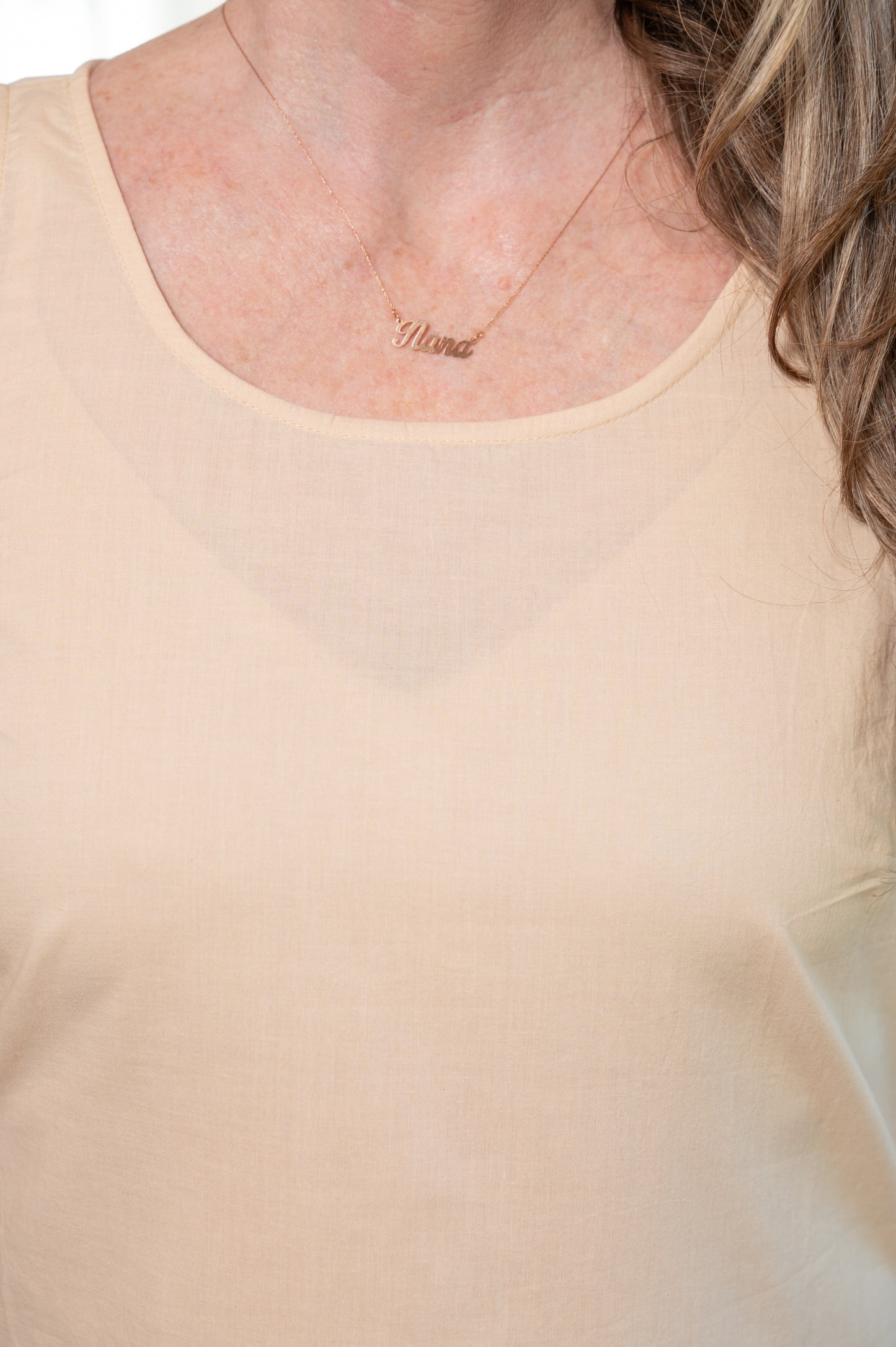 The Eden Slip in Antique White (scoop neck)