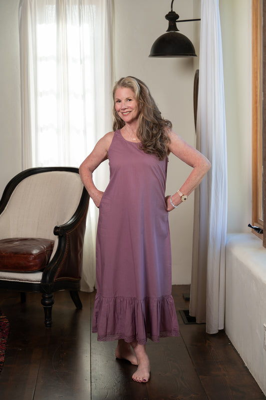 The Eden Slip in Amethyst (scoop neck)