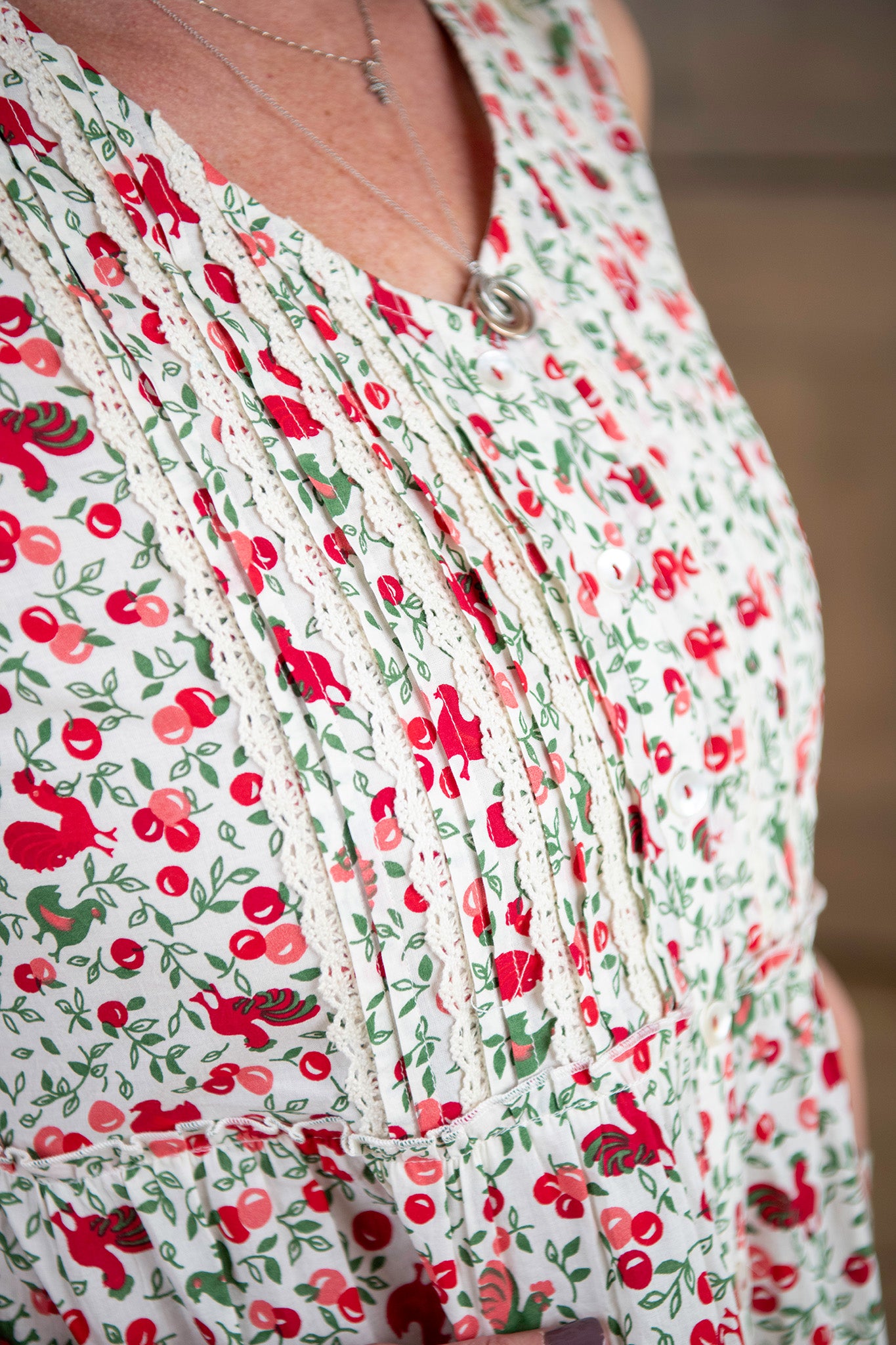 Fancy Farm Dress in Cherry