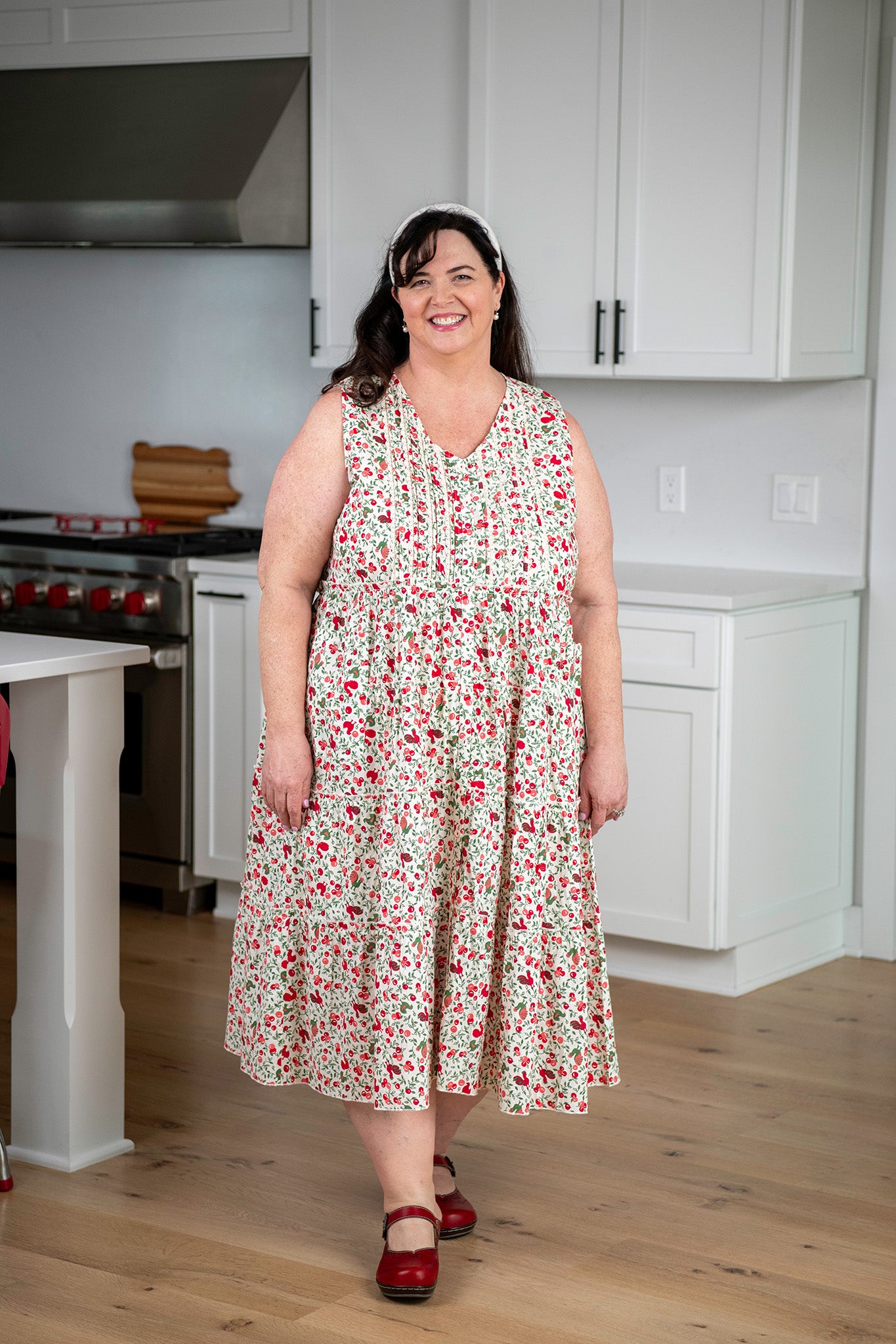 Fancy Farm Dress in Cherry
