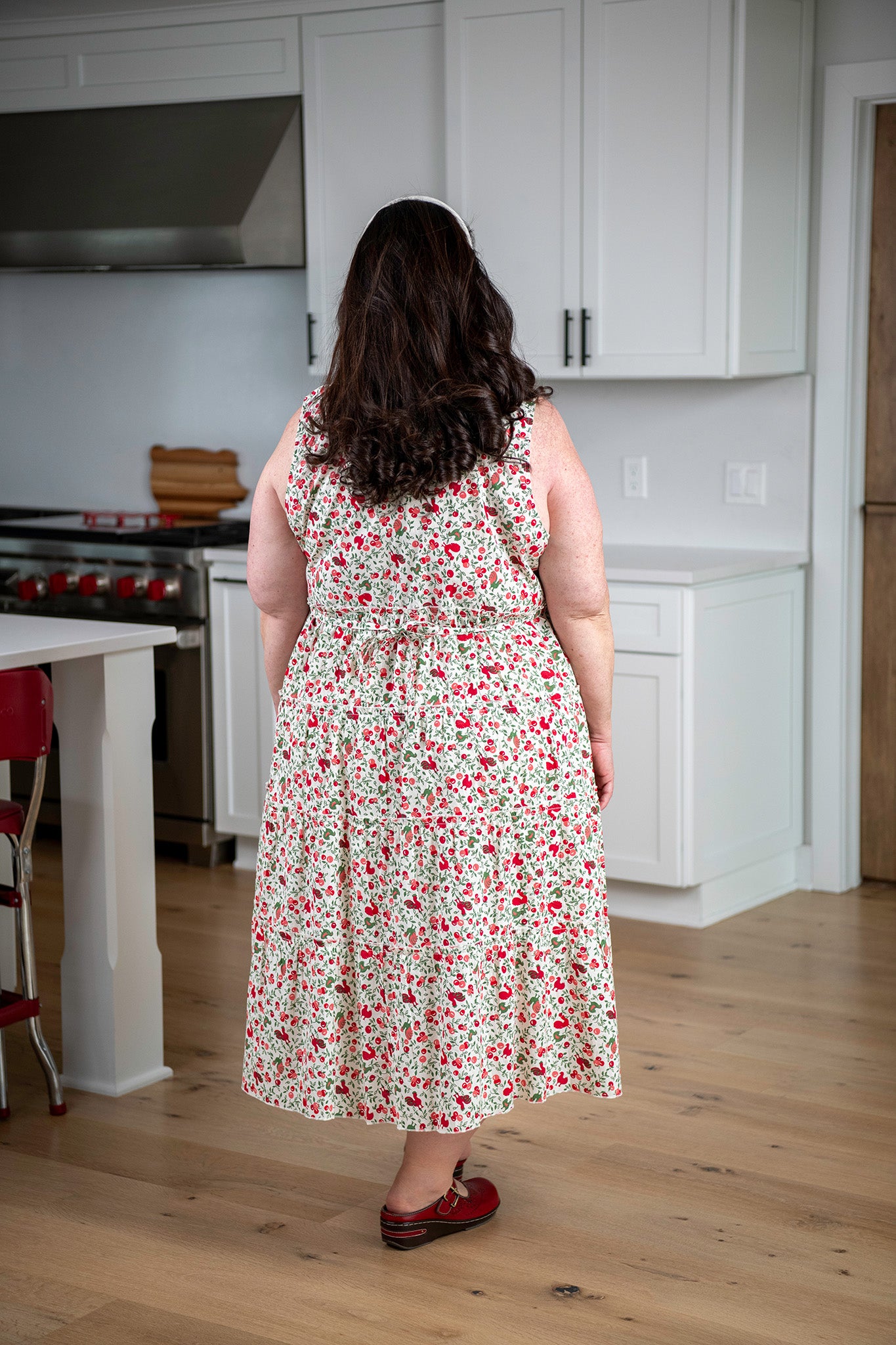 Fancy Farm Dress in Cherry