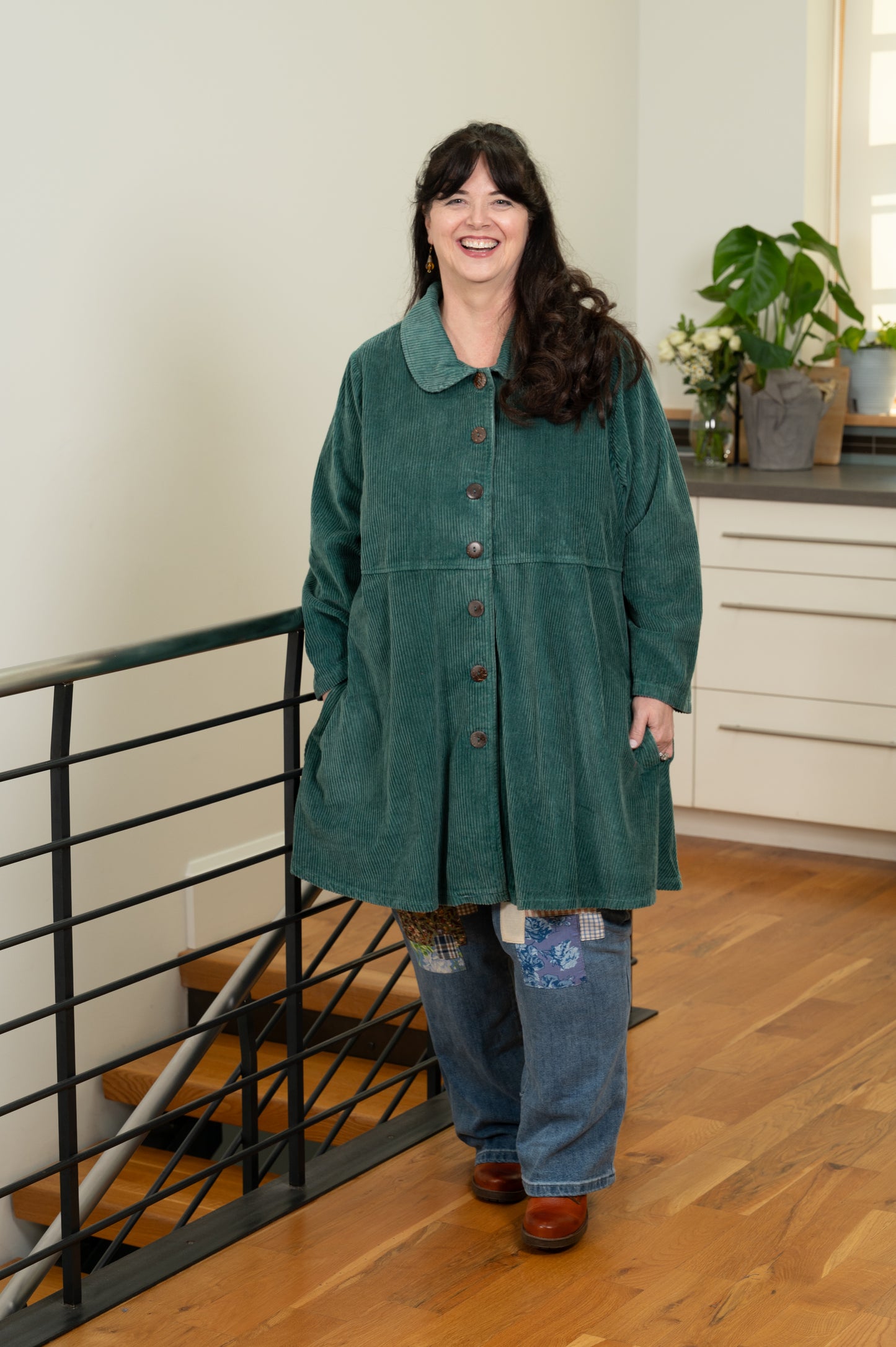 Farmer's Market Cord Jacket in Sunwashed Green
