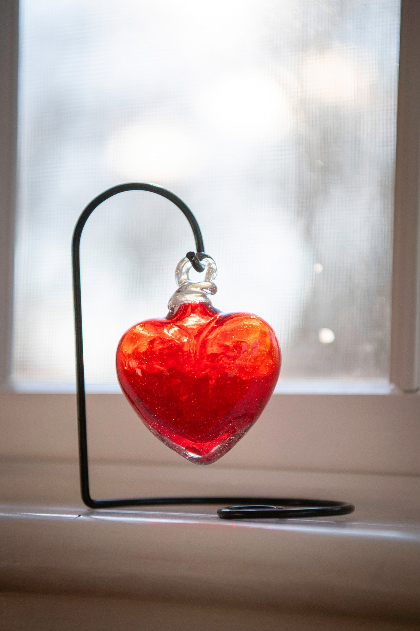 The Heart-to-Heart Project: Handblown Glass Heart in Ruby Red