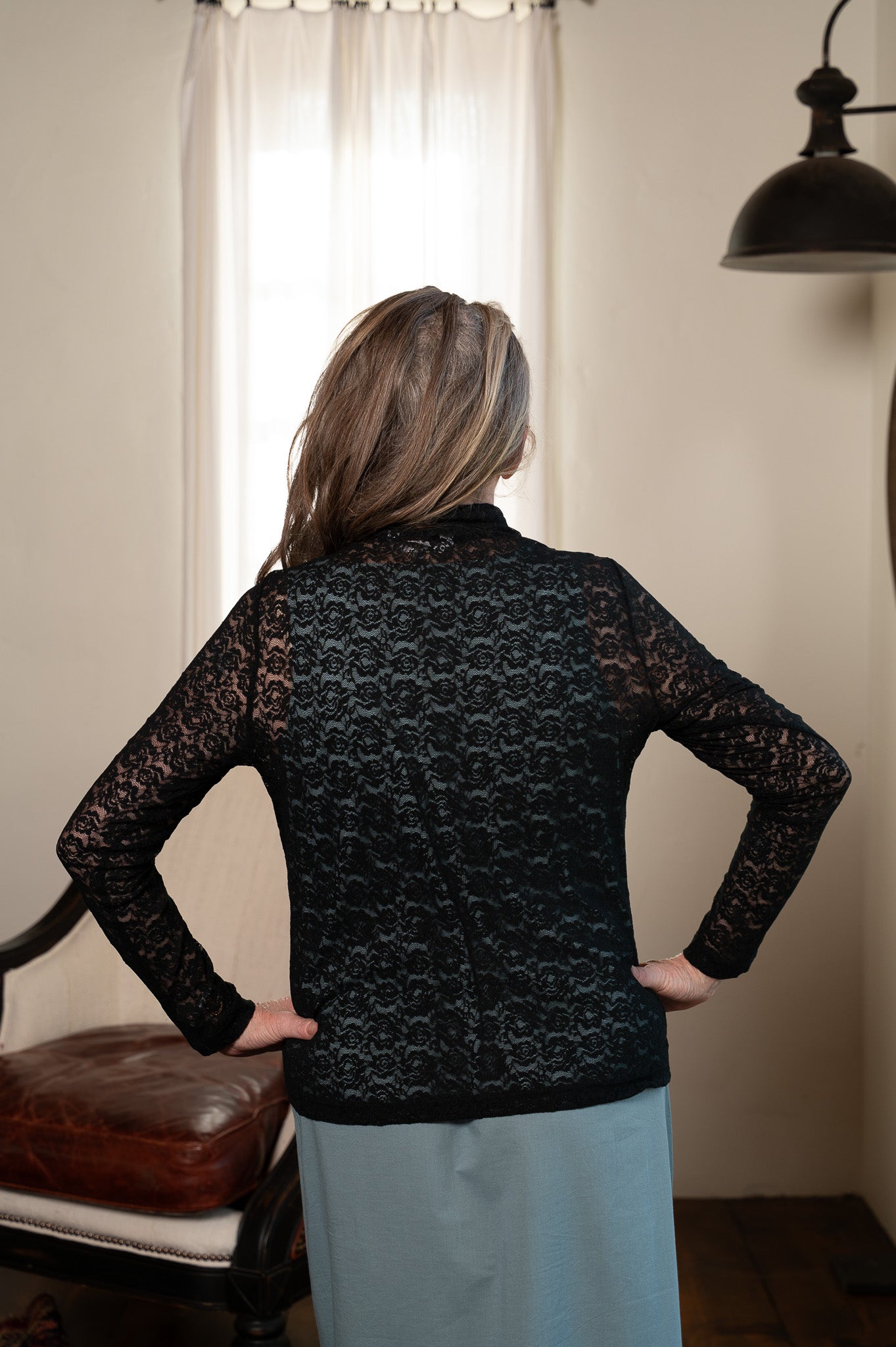 The Heirloom Lace Tee in Black