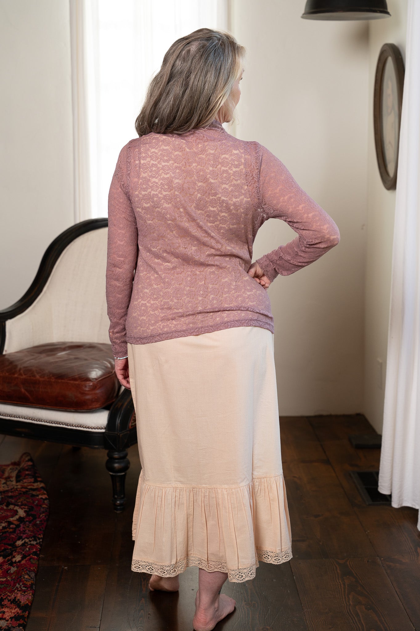 The Heirloom Lace Tee in Amethyst