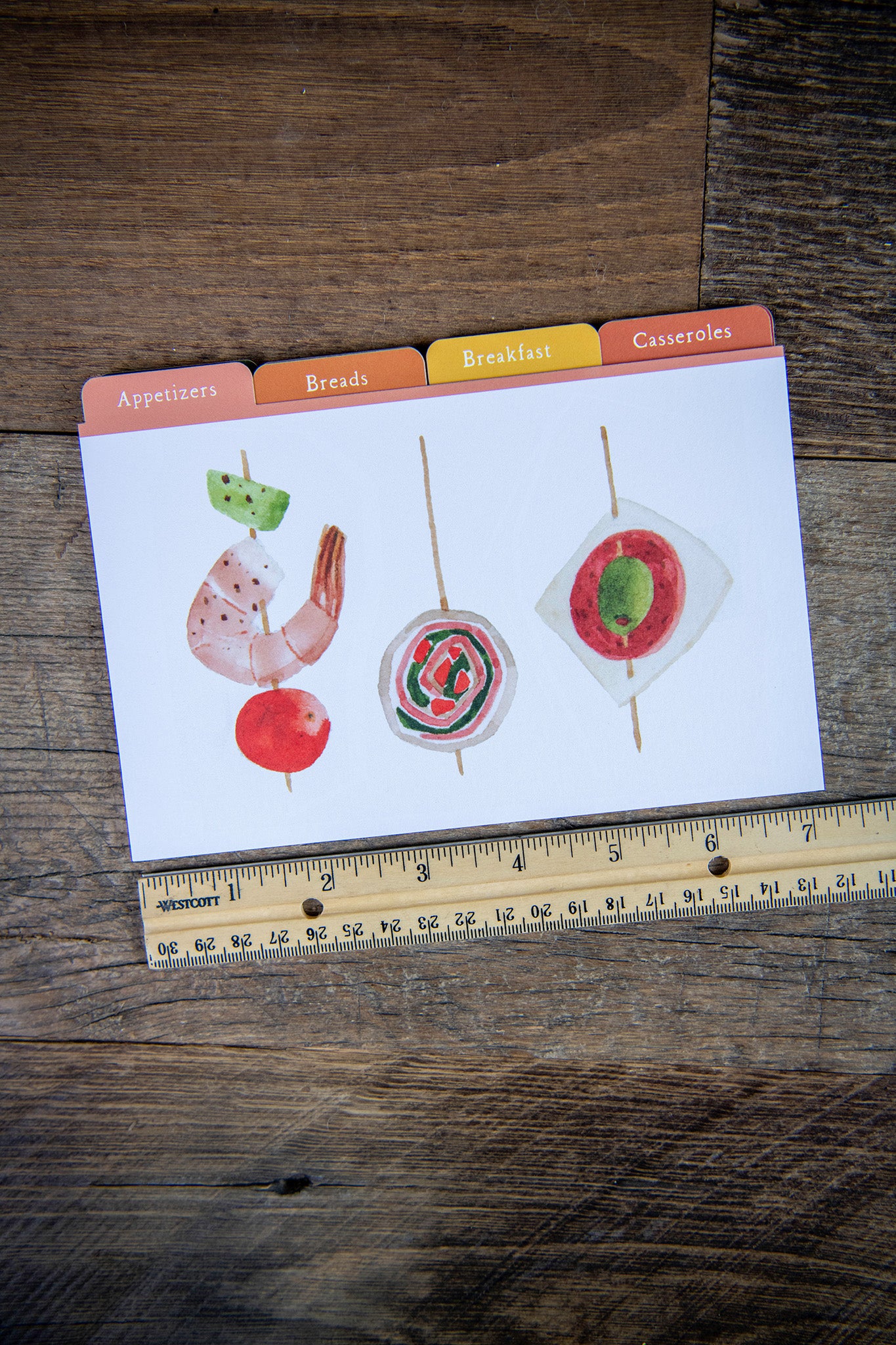 Heirloom Recipe Dividers: Watercolor Edition, Set of 13