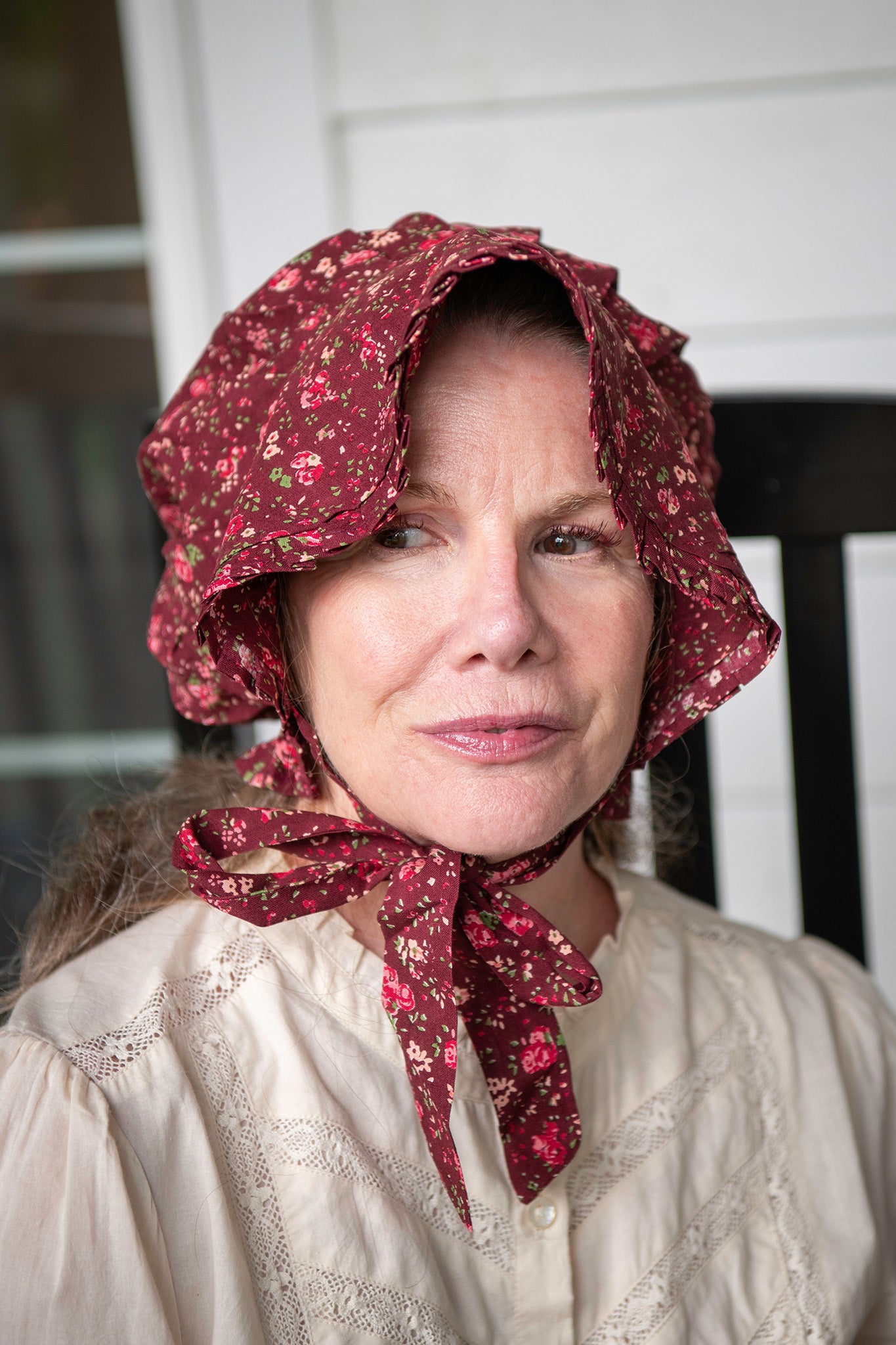 Little House Lover's Henrietta Bonnet in Wine