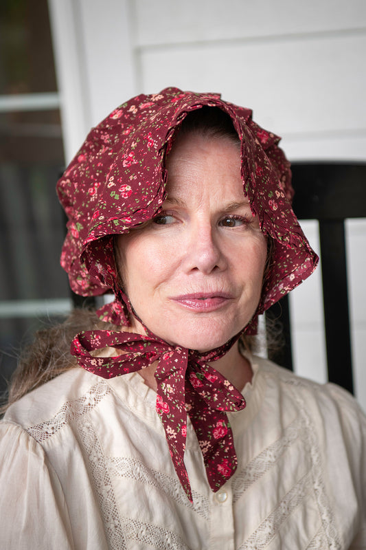Little House Lover's Henrietta Bonnet in Wine