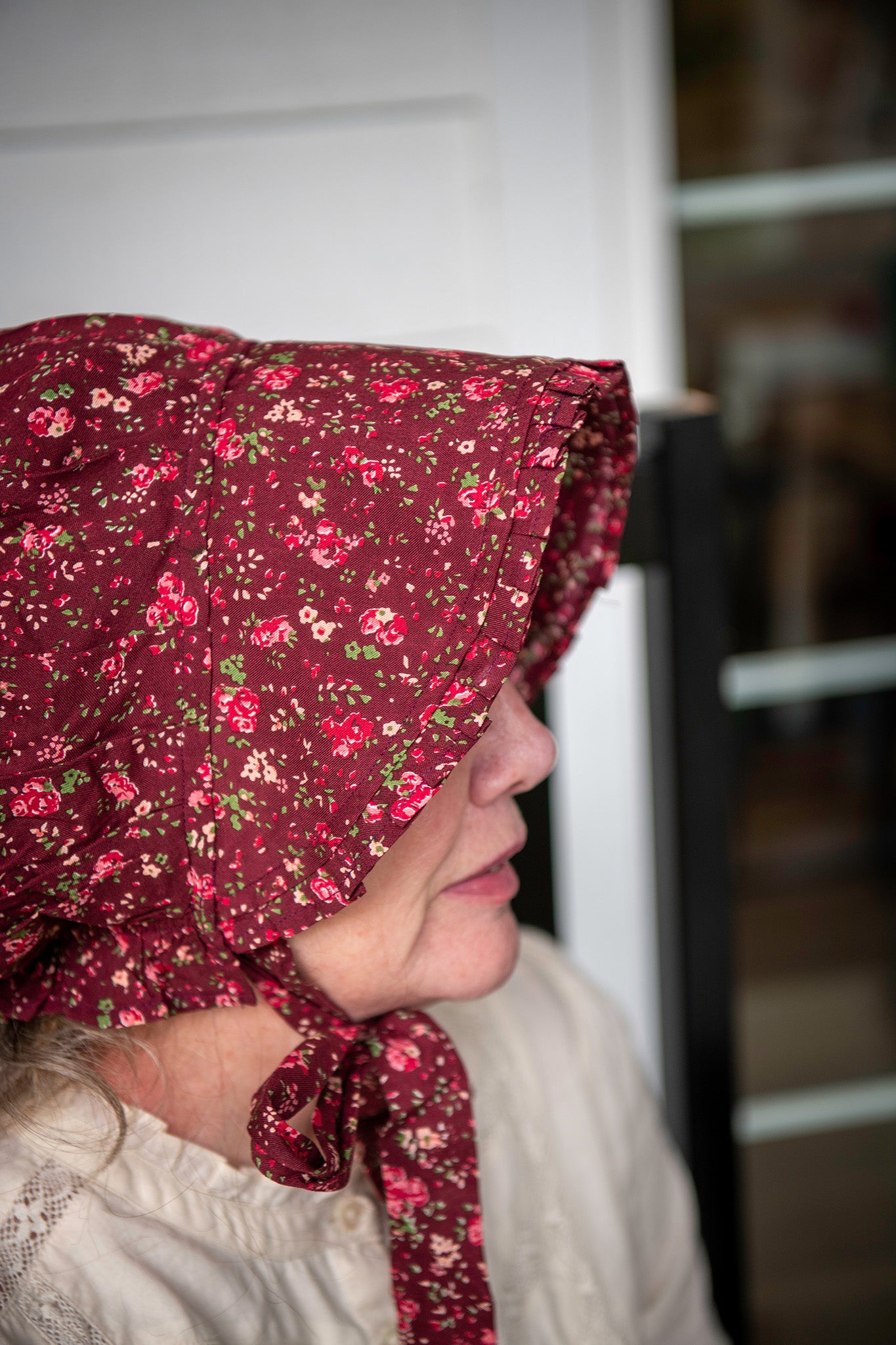Little House Lover's Henrietta Bonnet in Wine