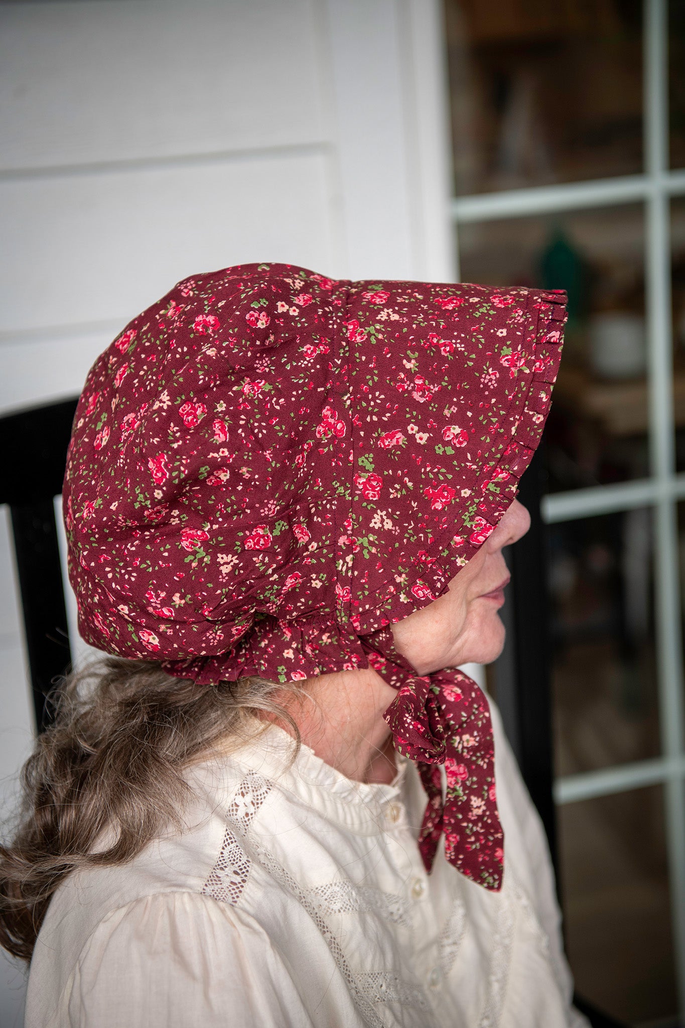 Little House Lover's Henrietta Bonnet in Wine