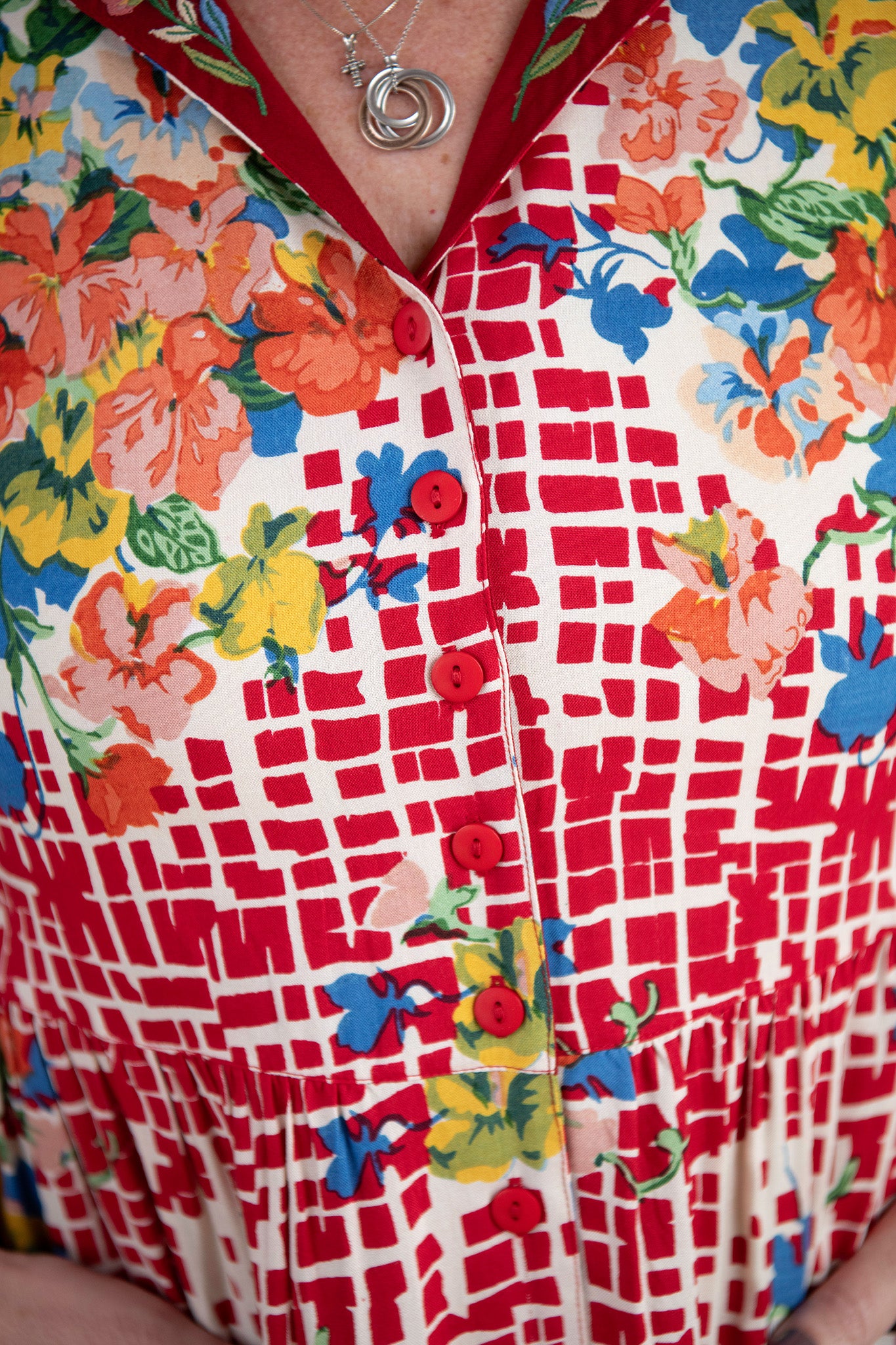 The Lisbon Rose Dress in Red