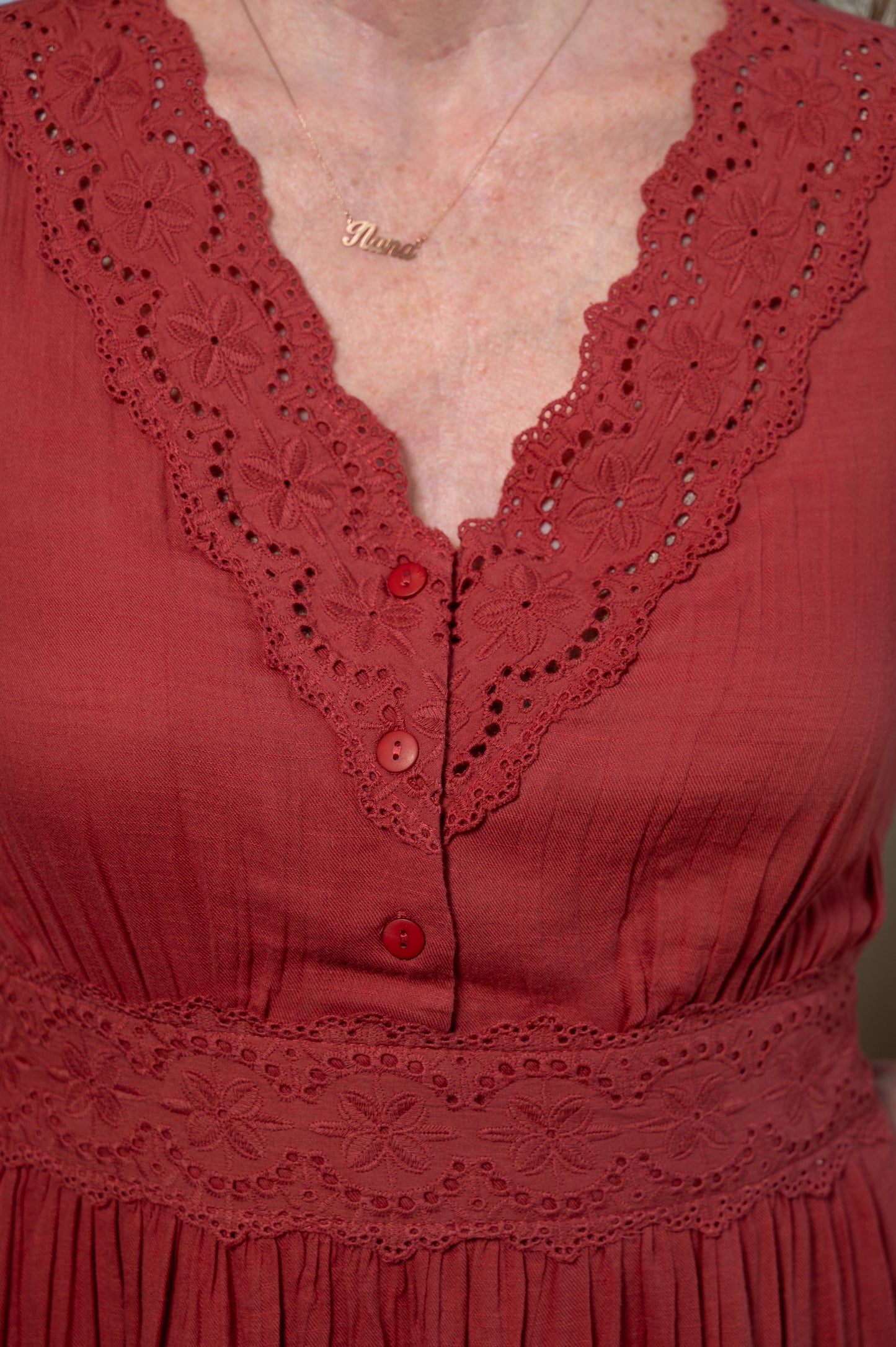 Melissa Dress in Country Red