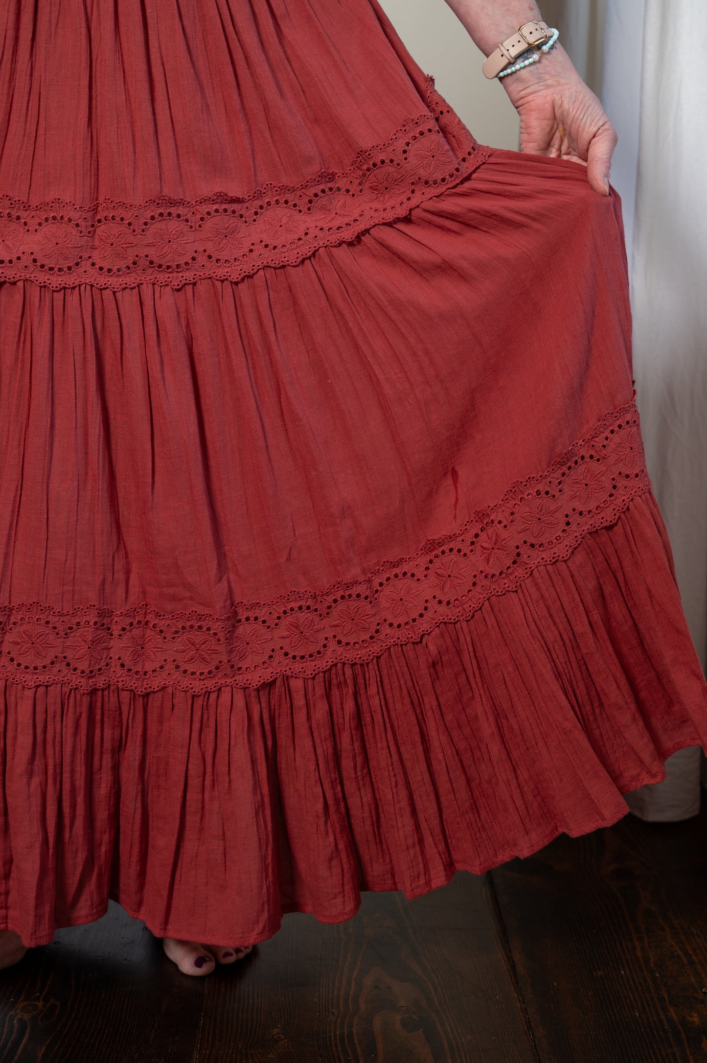 Melissa Dress in Country Red