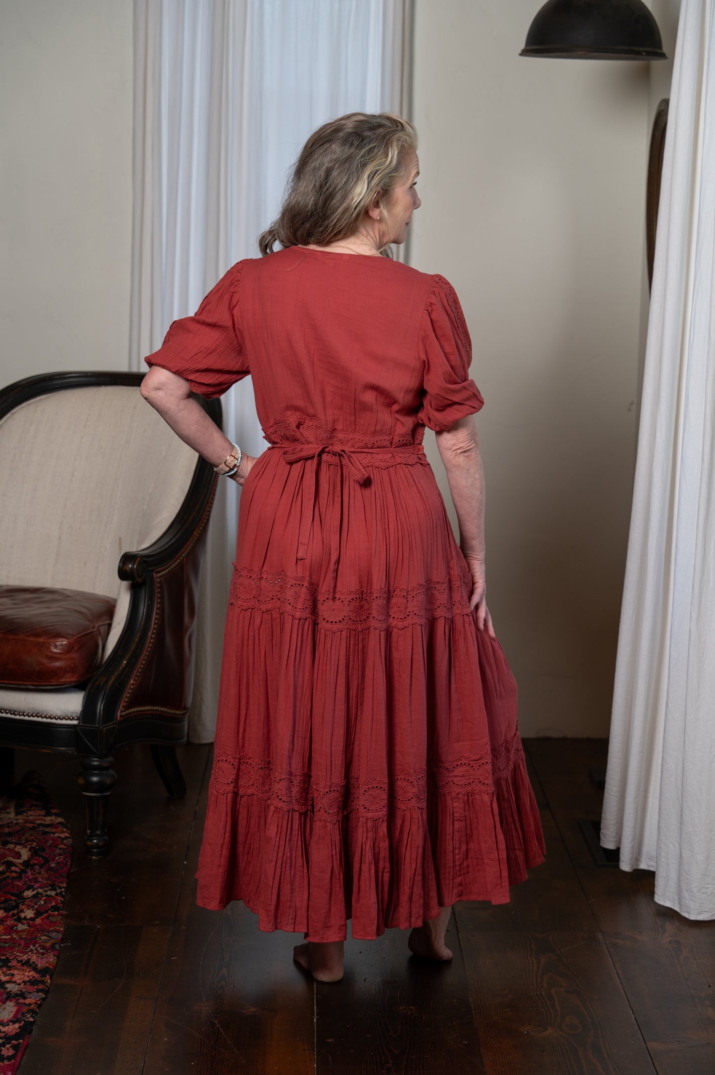 Melissa Dress in Country Red