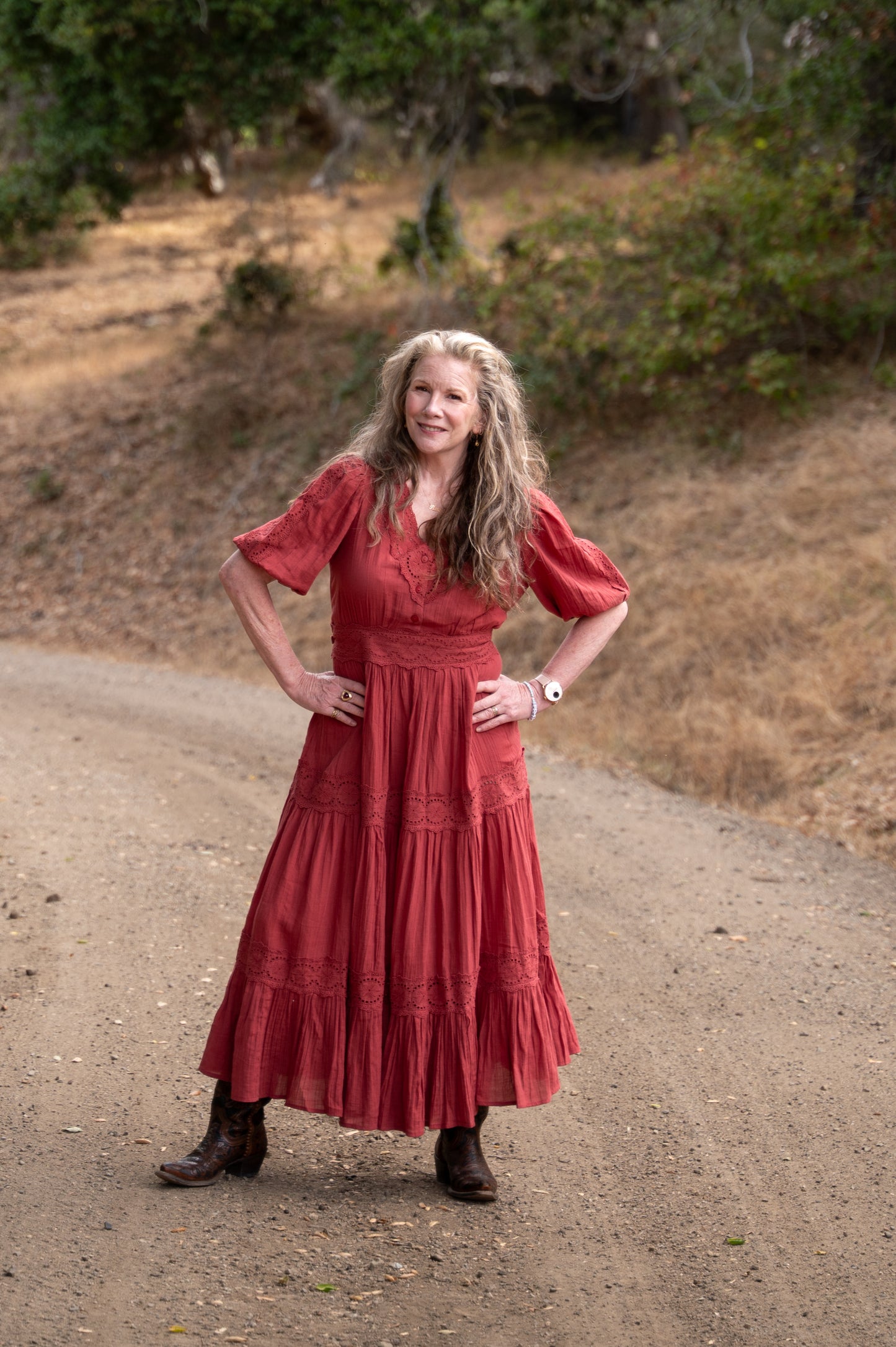 Melissa Dress in Country Red