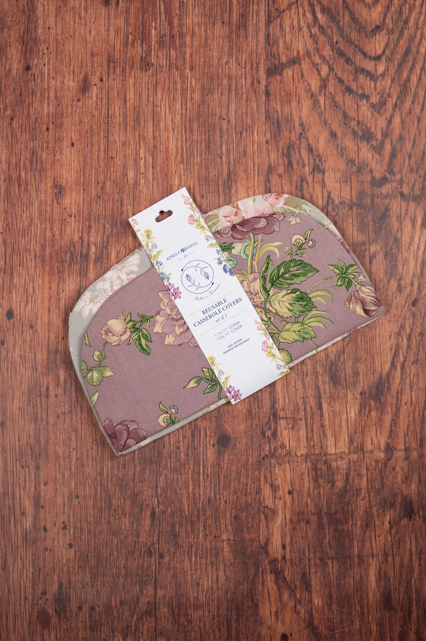 Miline & Apple Blossom Casserole Covers, Set of 2
