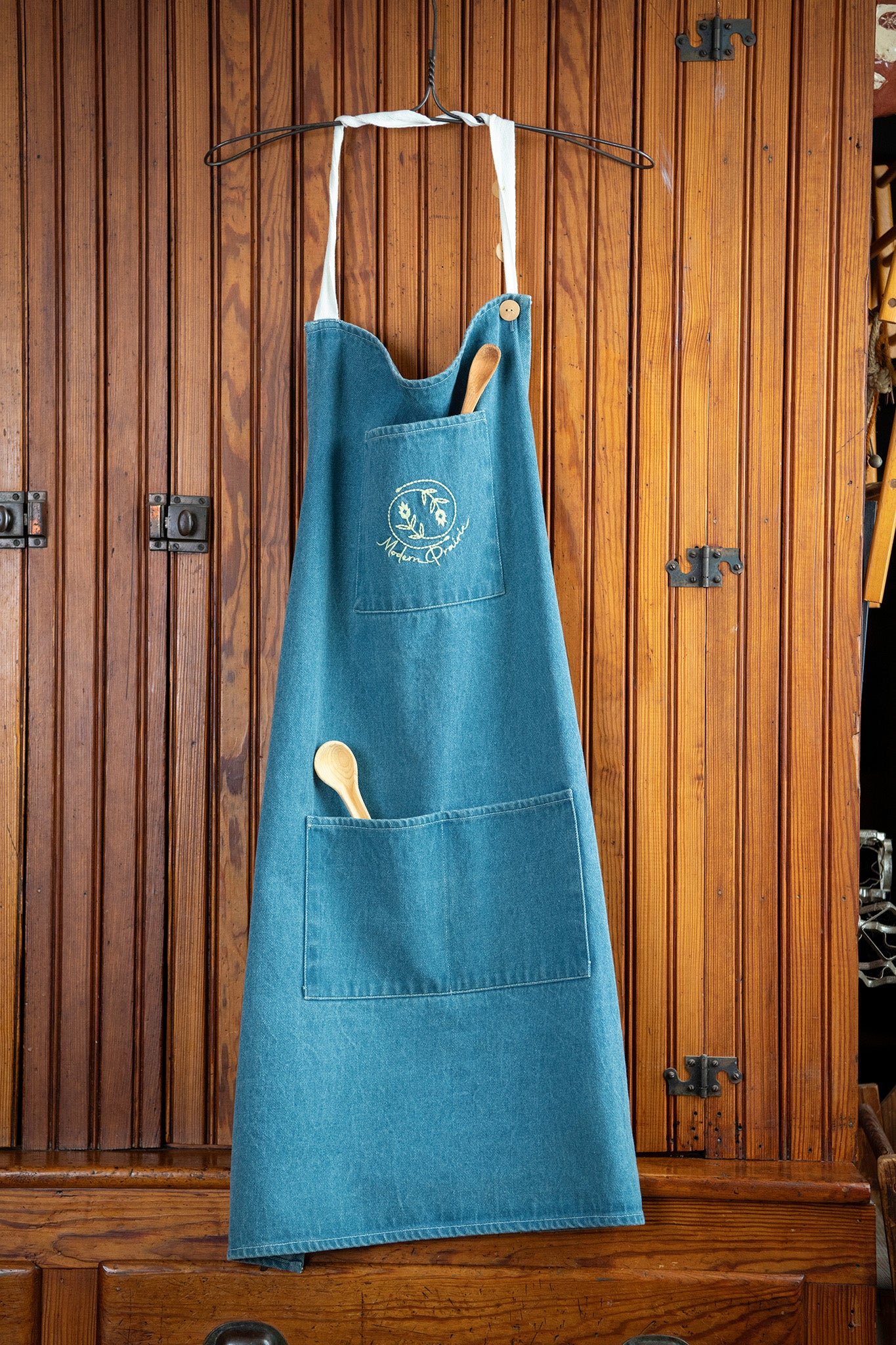 Modern Prairie Embroidered Chef's Apron