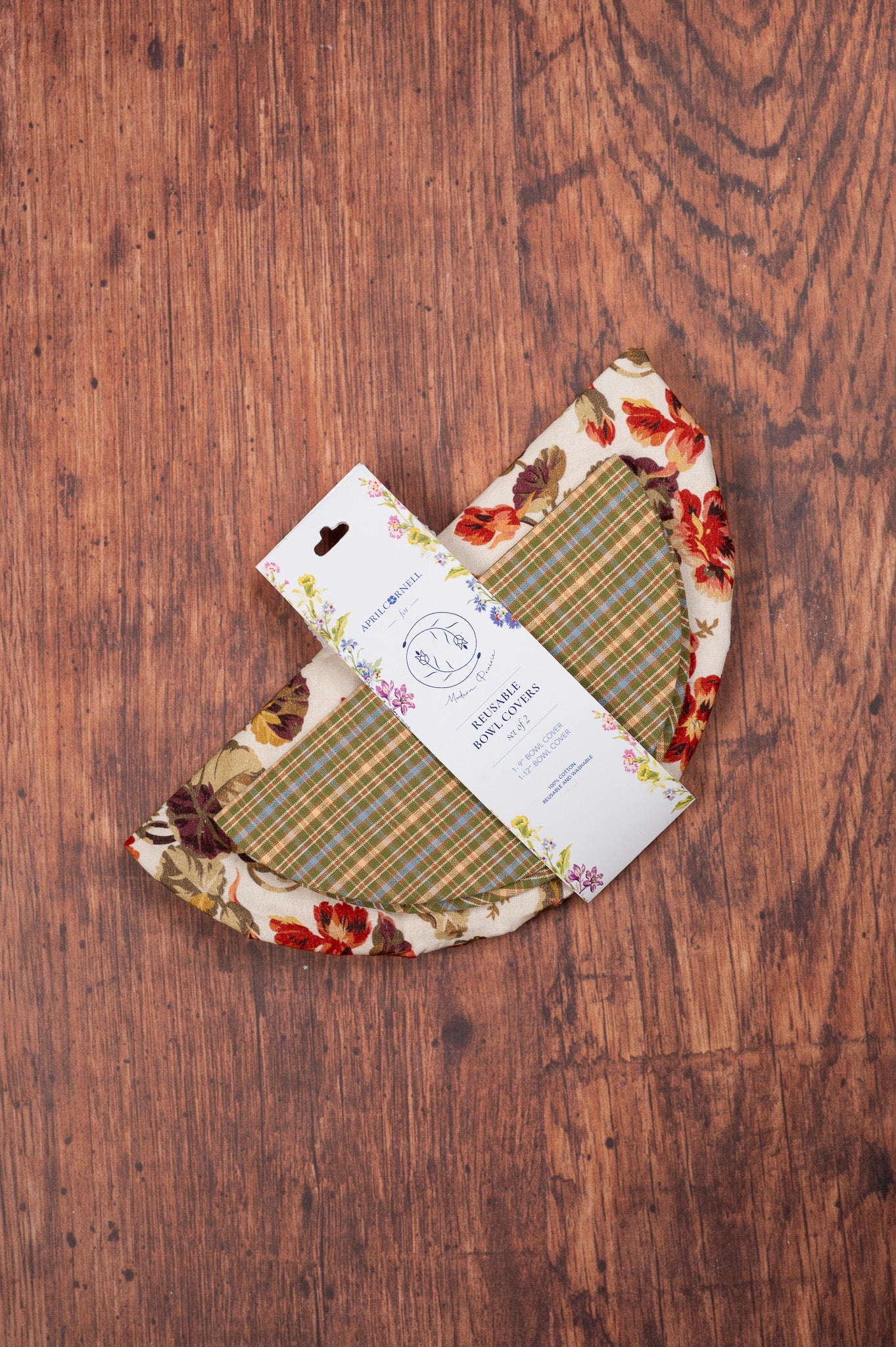 Nasturtium Wheat Bowl Covers, Set of 2