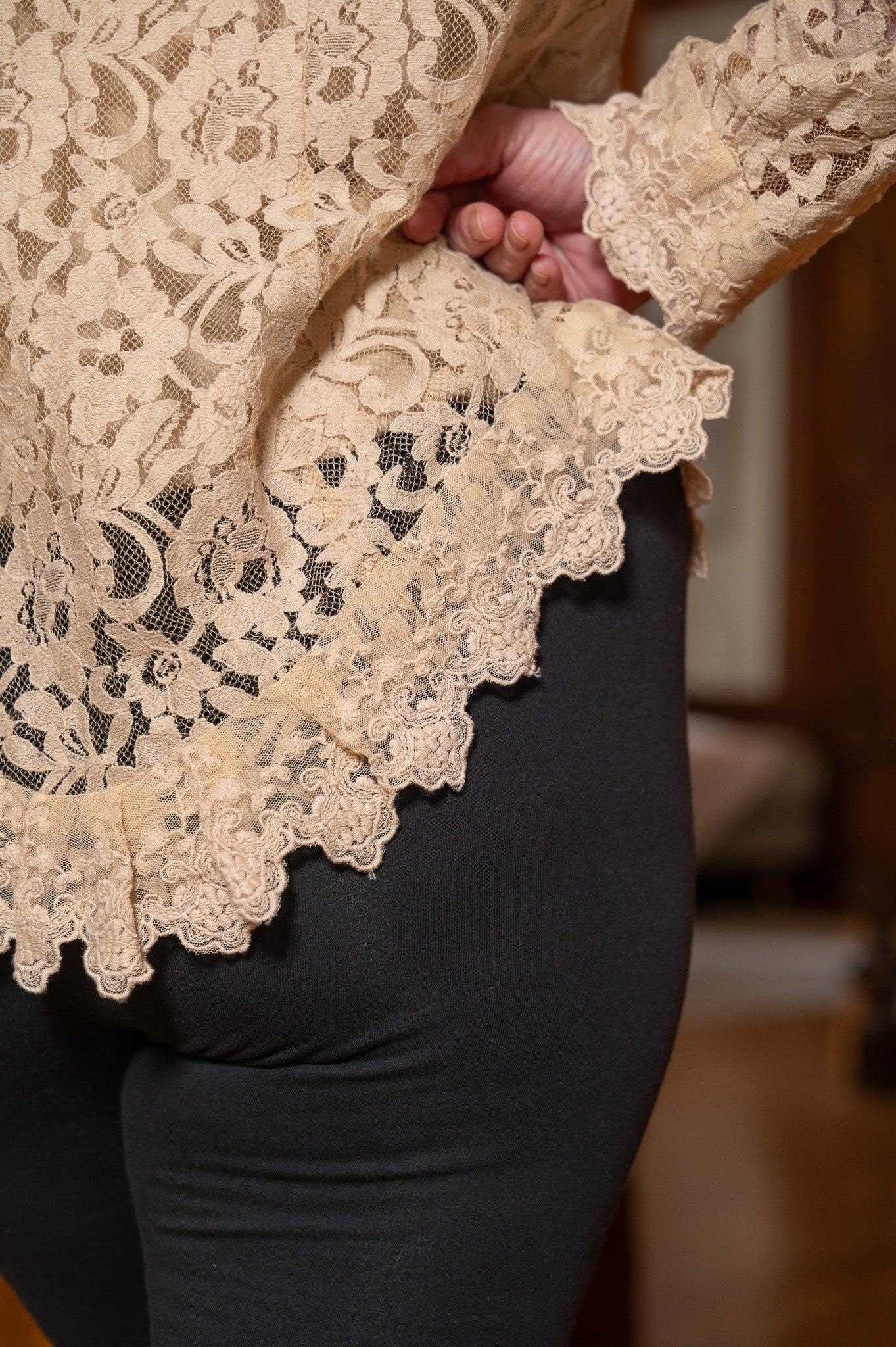 Operetta Lace Blouse in Antique White