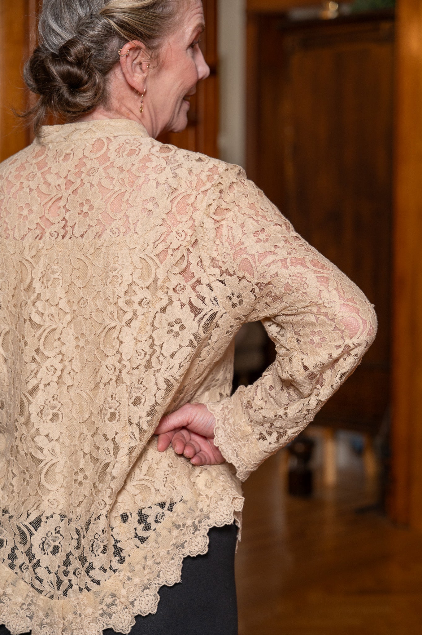 Operetta Lace Blouse in Antique White