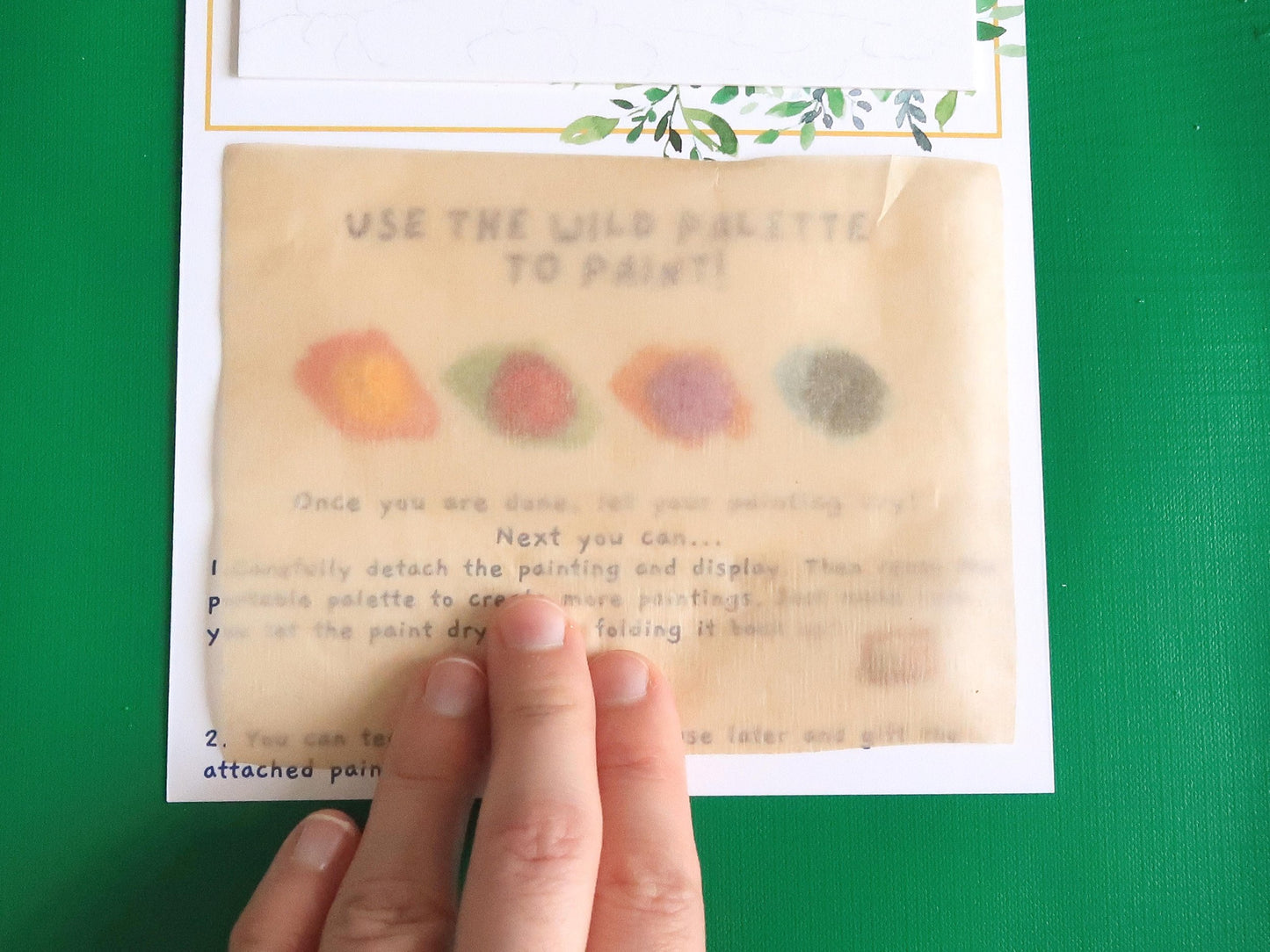 Floral Mountainside Paint-By-Number Watercolor Mini Kit