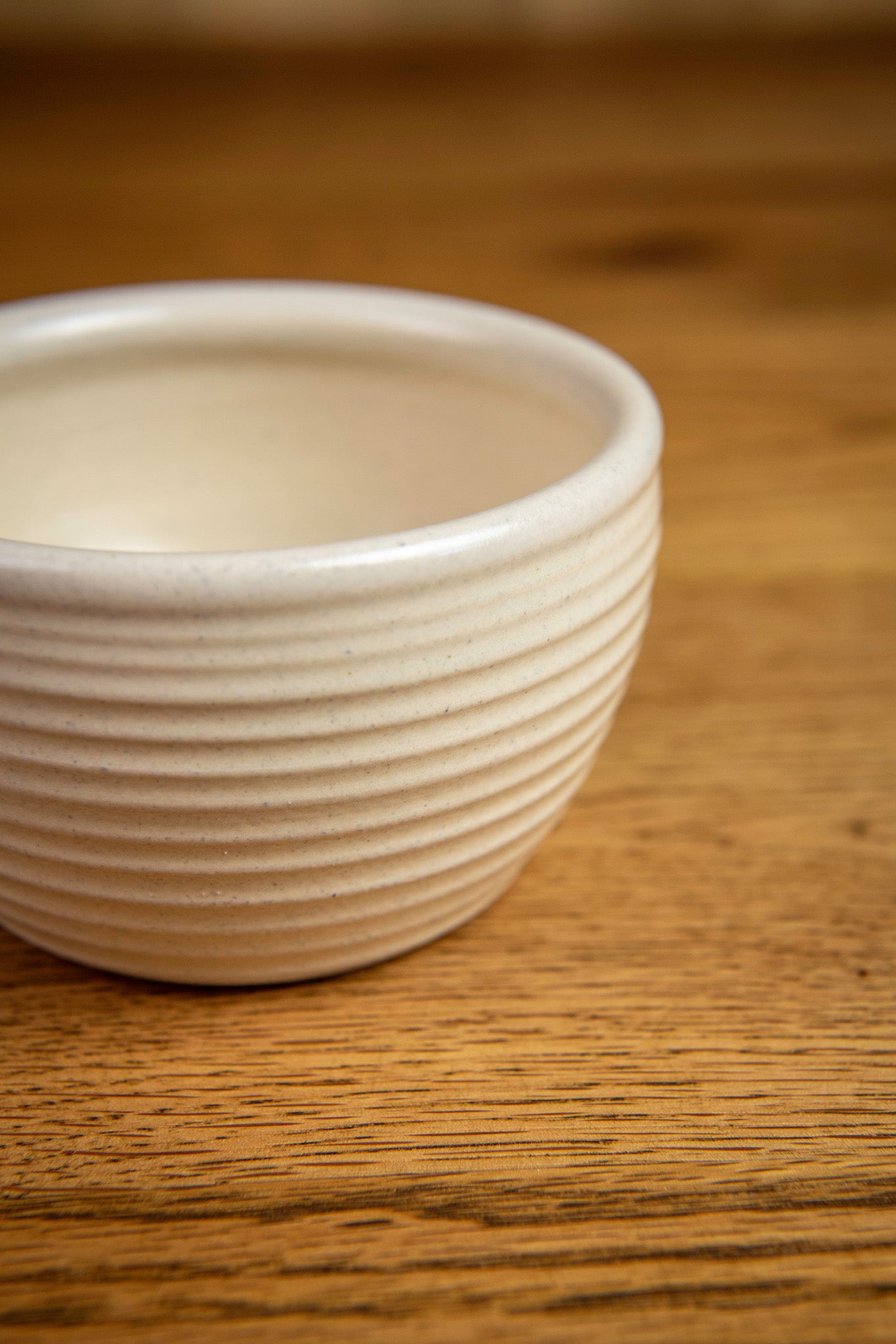 Let's Dip Again Small Ridges Bowl in Prairie Linen