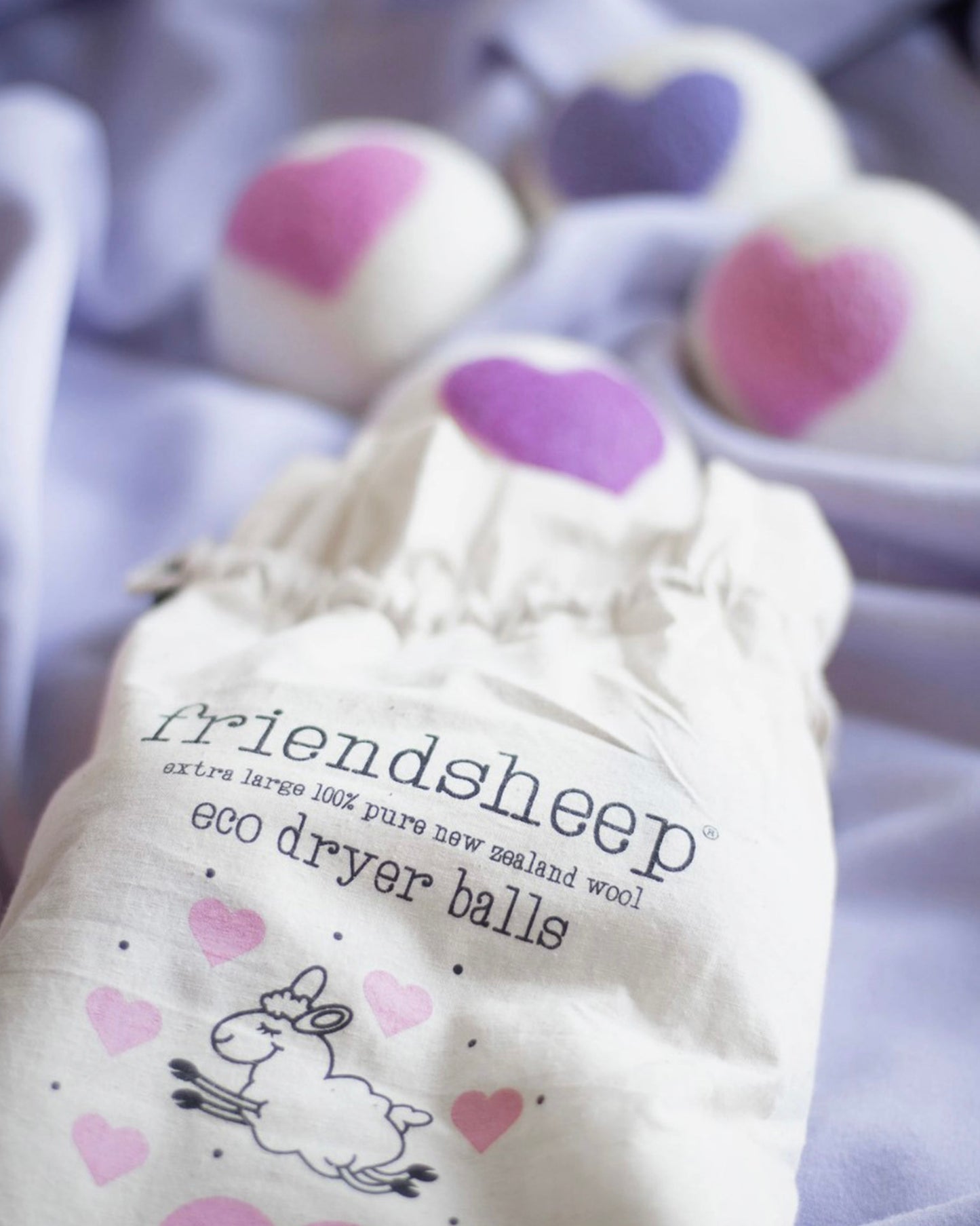 Lovely Day Hearts Eco-Dryer Balls, Set of 6