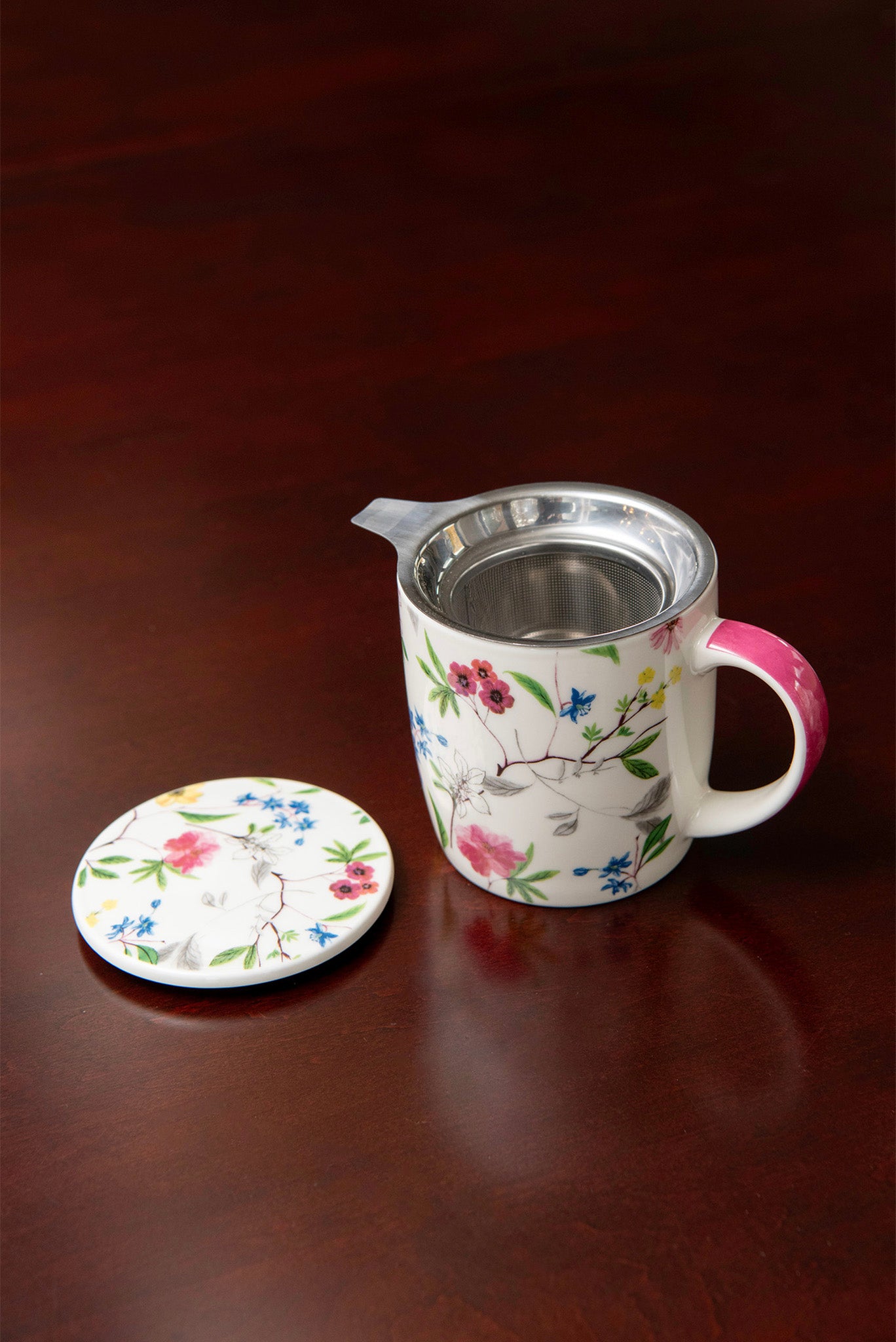 Flower Power Tea Mug & Strainer Set