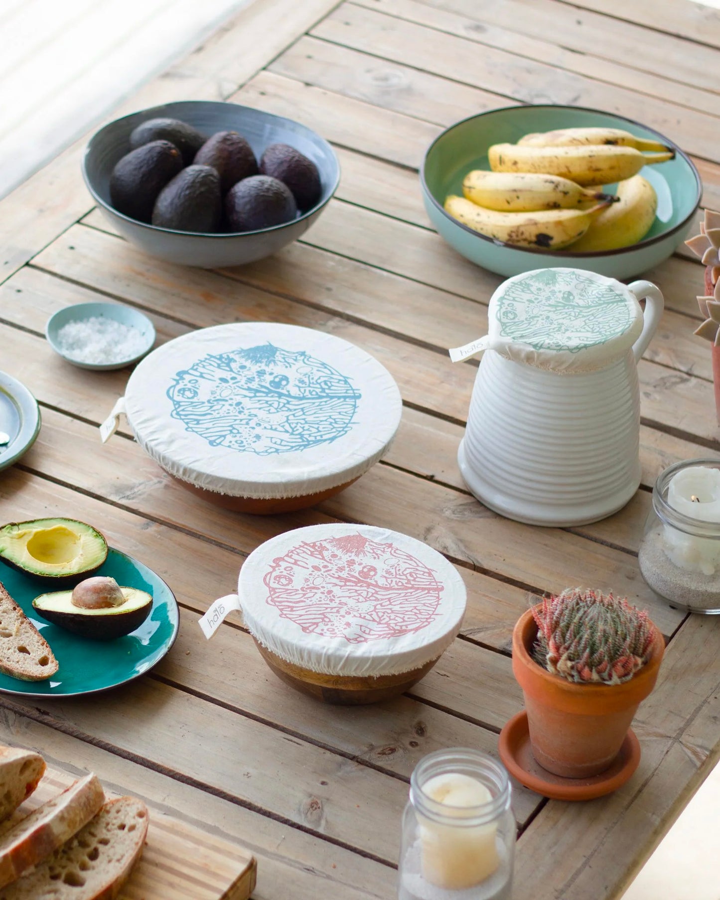 Beach House Small Bowl Covers, Set of 3