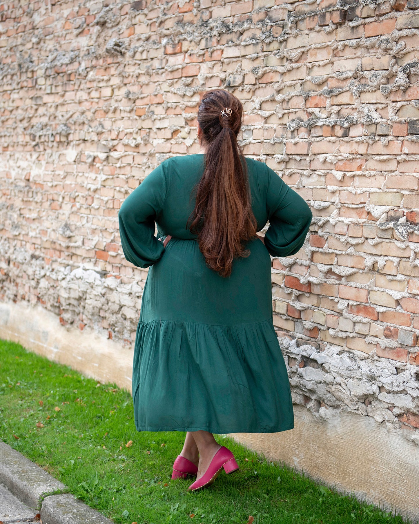 ORCHARD Dress in Emerald