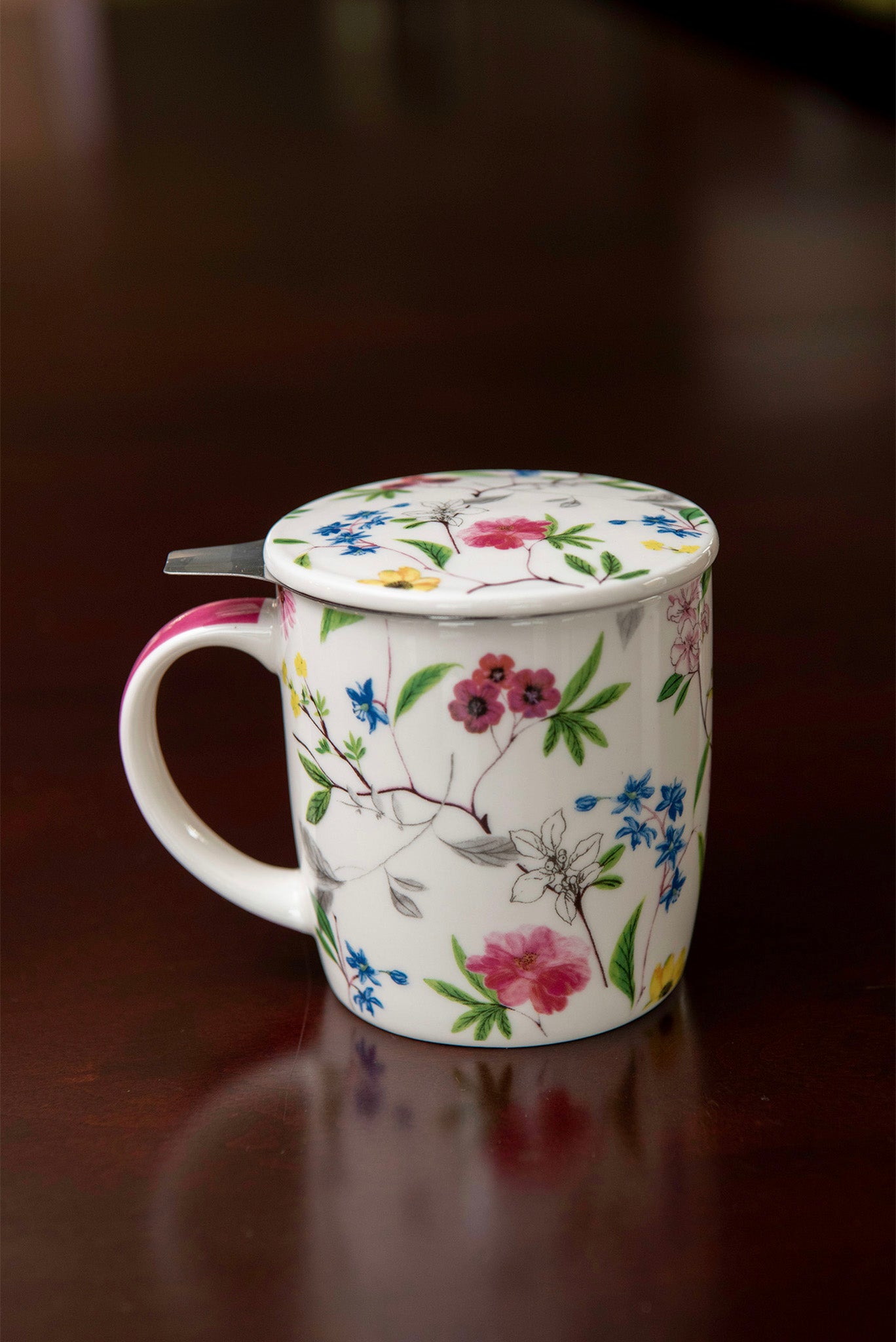 Flower Power Tea Mug & Strainer Set