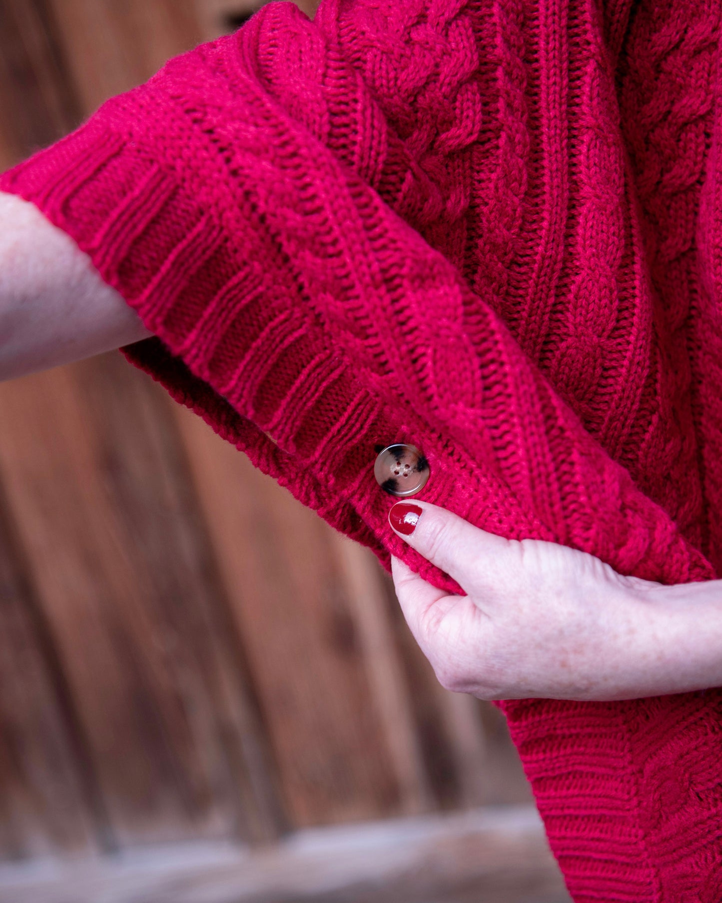 Woodland Cape in Crimson