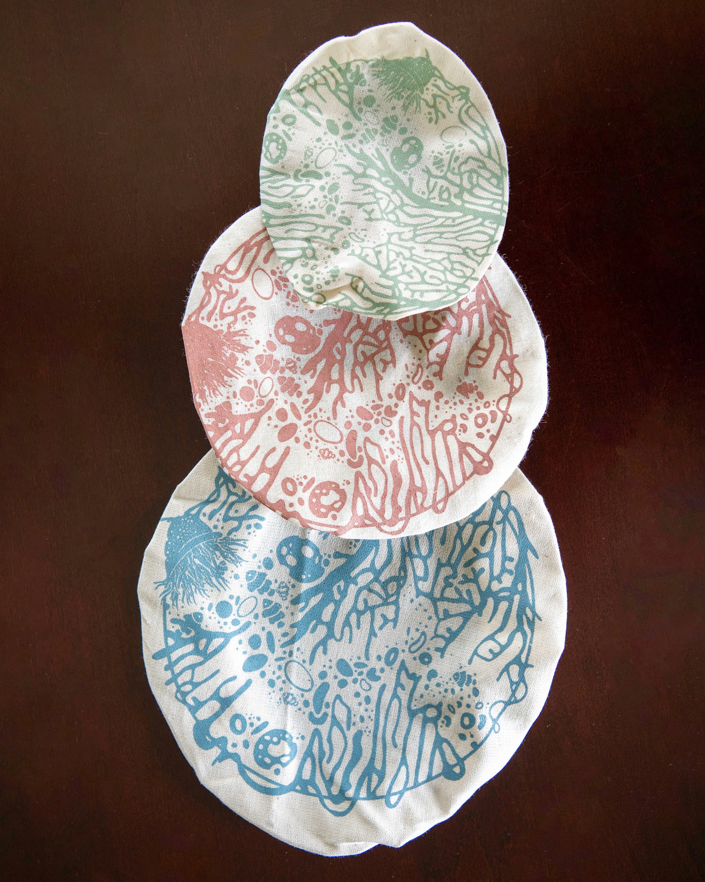 Beach House Small Bowl Covers, Set of 3