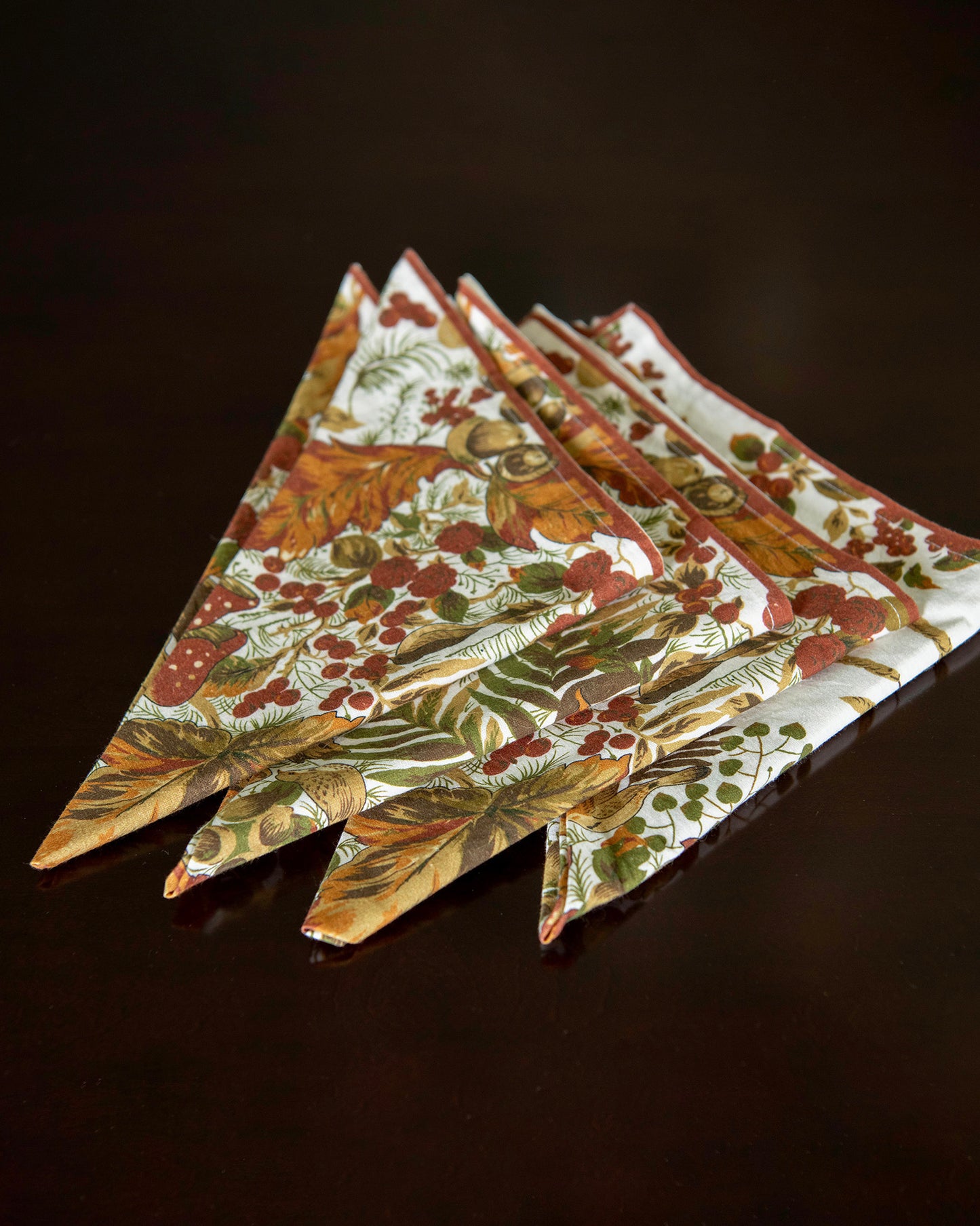 Harvest Floral Napkins in Ivory, Set of 4