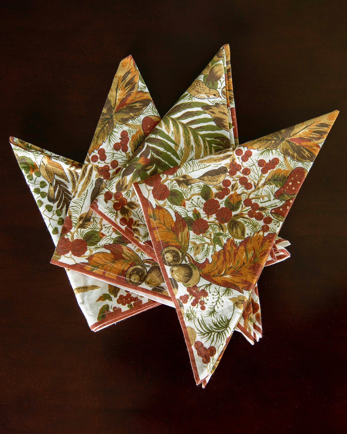 Harvest Floral Napkins in Ivory, Set of 4