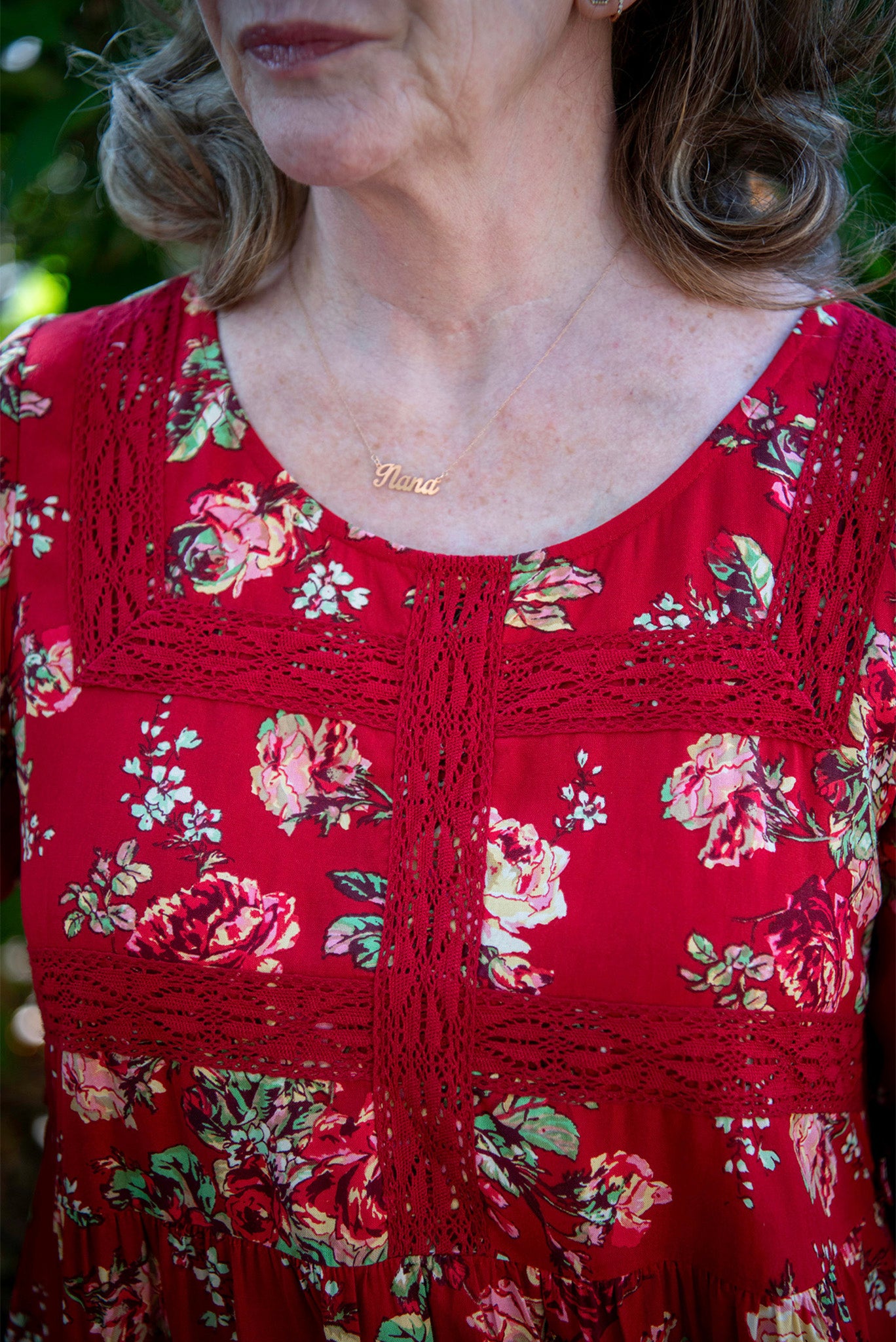 Victorian Rose Dress in Red