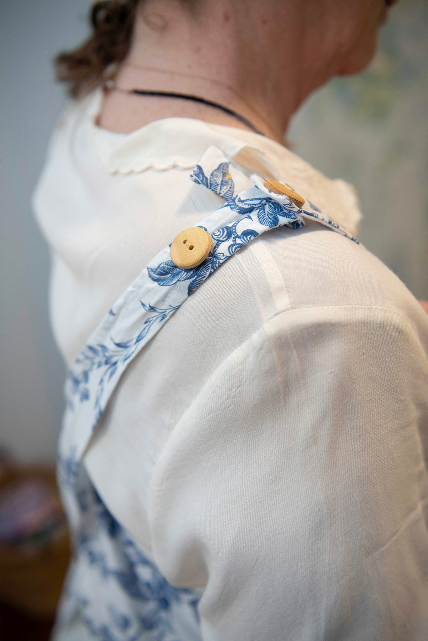 Felicity Florals Apron in Blue