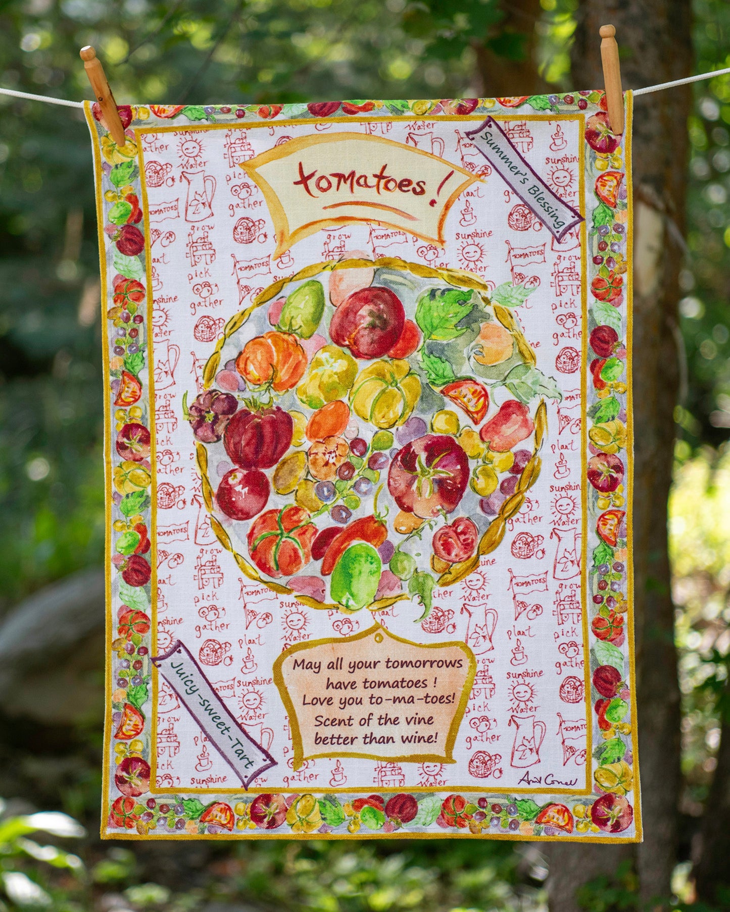 To-ma-toes Tea Towel