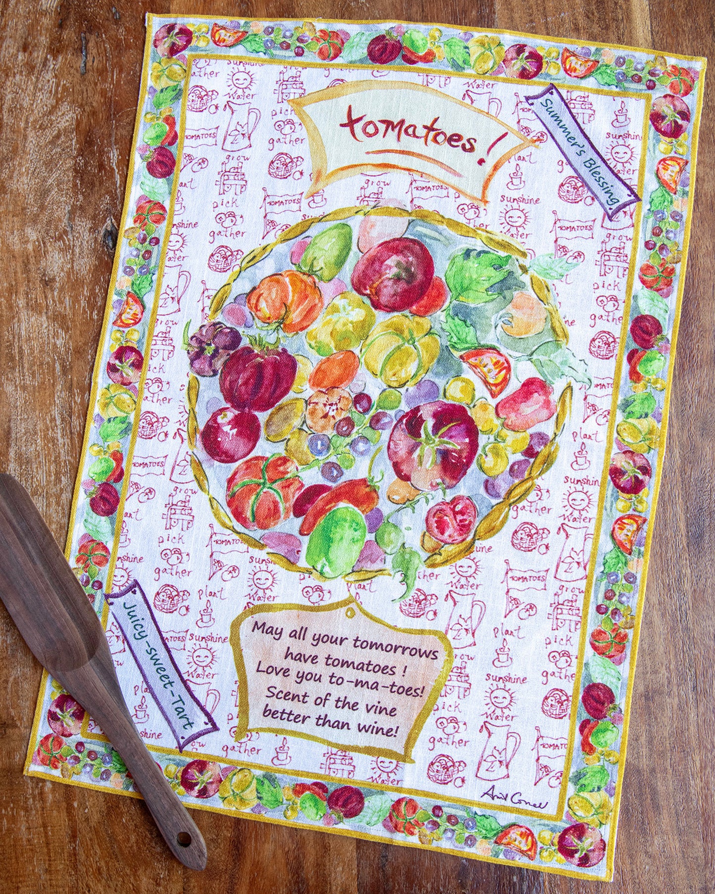 To-ma-toes Tea Towel