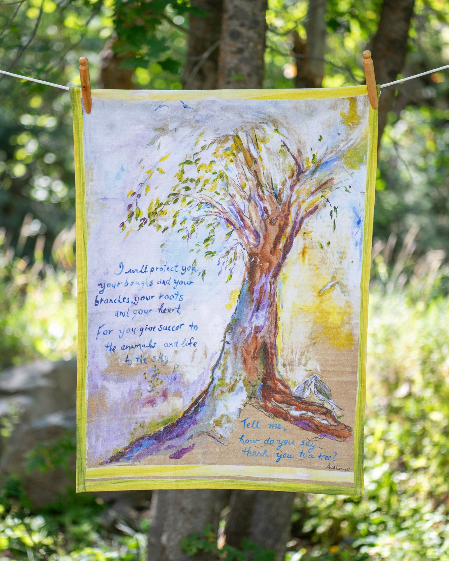 Thank You Tree Tea Towel